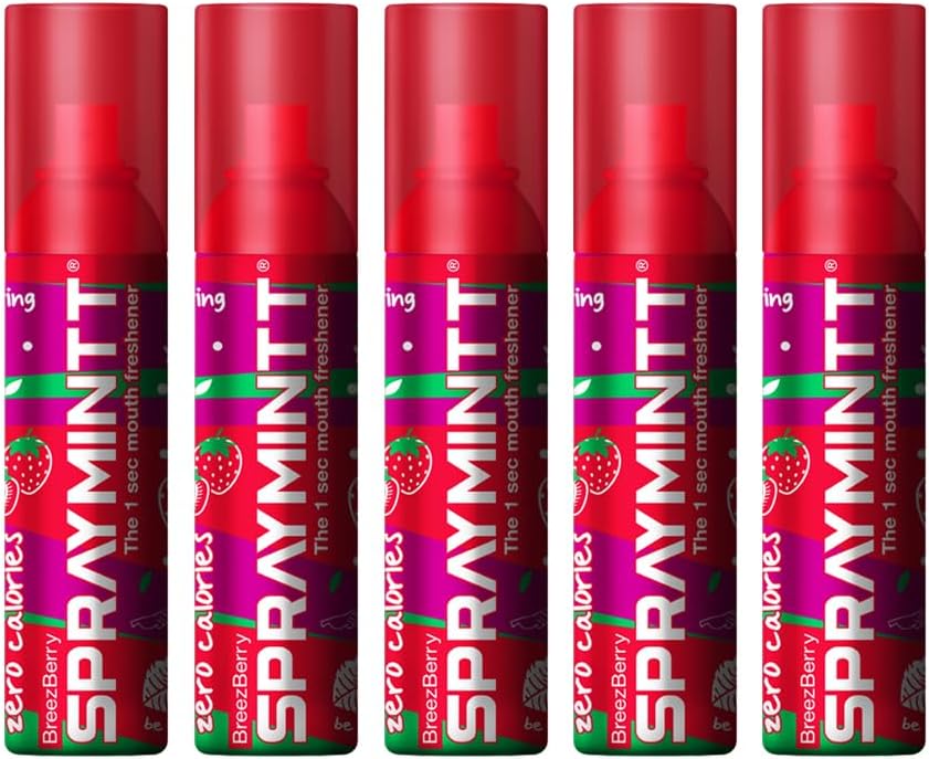 Mouth Freshener | Mukhwas | Breath Freshener | Oral Hygiene |175+ sprays of instant long lasting with Zero Calories Freshness | BREEZBERY flavour | 15g - Pack of 5
