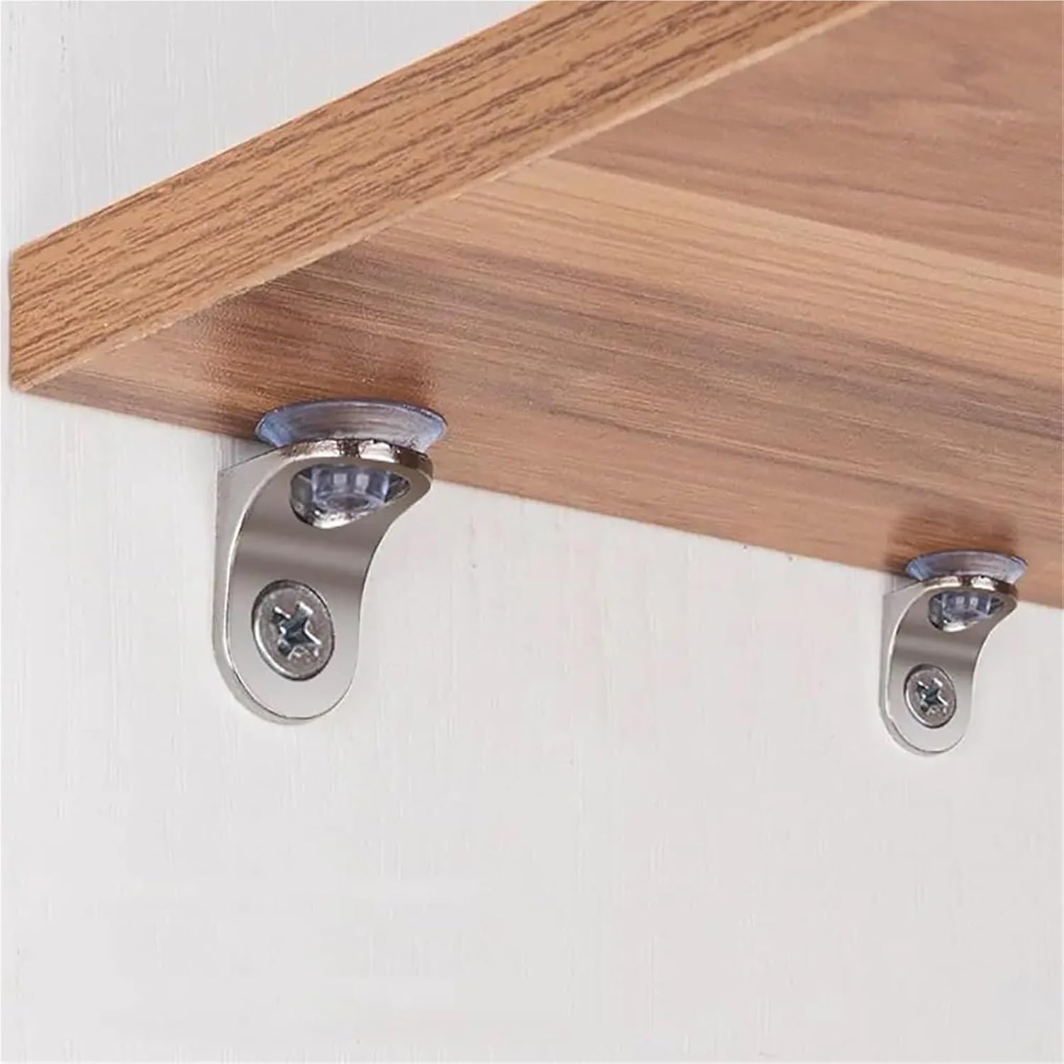 Floating Shelf Brackets 200Pcs Glass Wood Shelf Brackets Suction Cup Support Stud Hardware for Kitchen Living Room(2mm)
