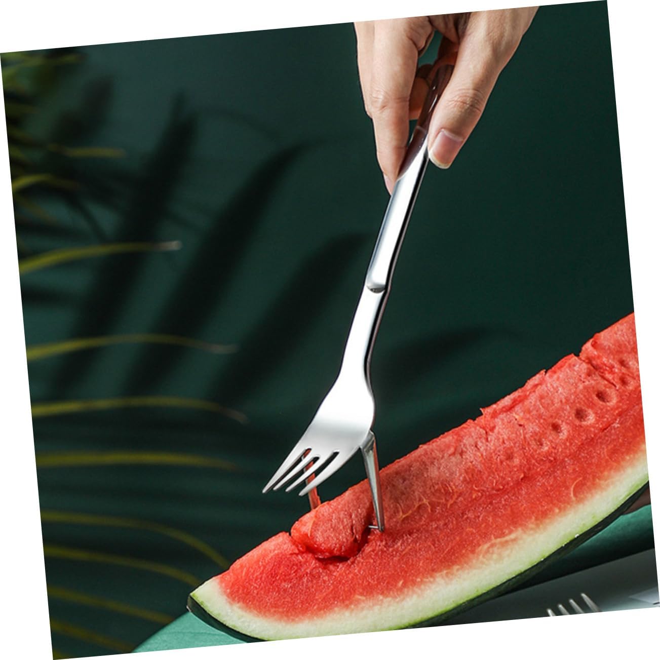 Garneck 3pcs Creative Watermelon Slicer and Fork Melon Cutting Tool for Quick Fruit Salad Preparation Wear-resistant Design for Cutting
