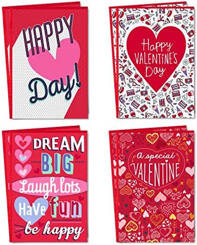 Hallmark Valentines Day Cards for Kids School, Be Happy (8 Classroom Valentines with Envelopes)