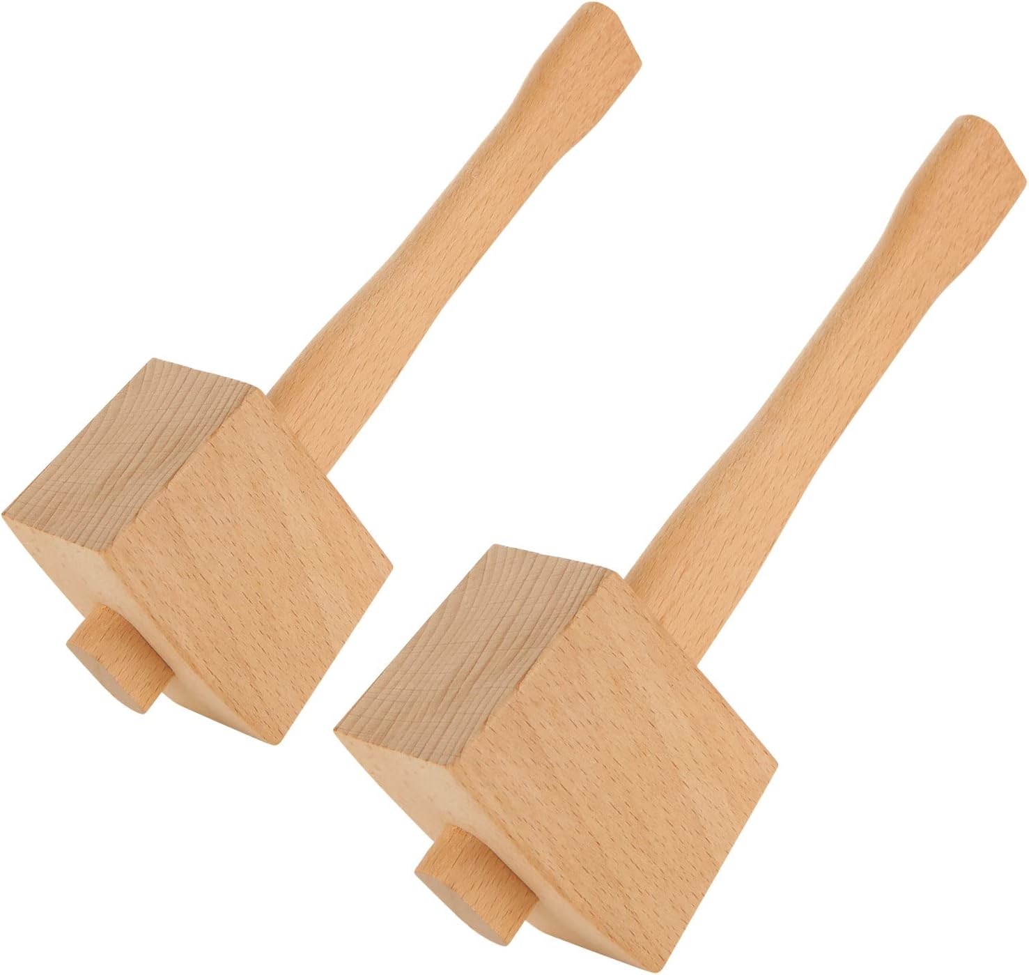 DIRBUY 2 Pcs Wooden Mallet 9.6 Inch Wooden Mallet Woodworking 7oz