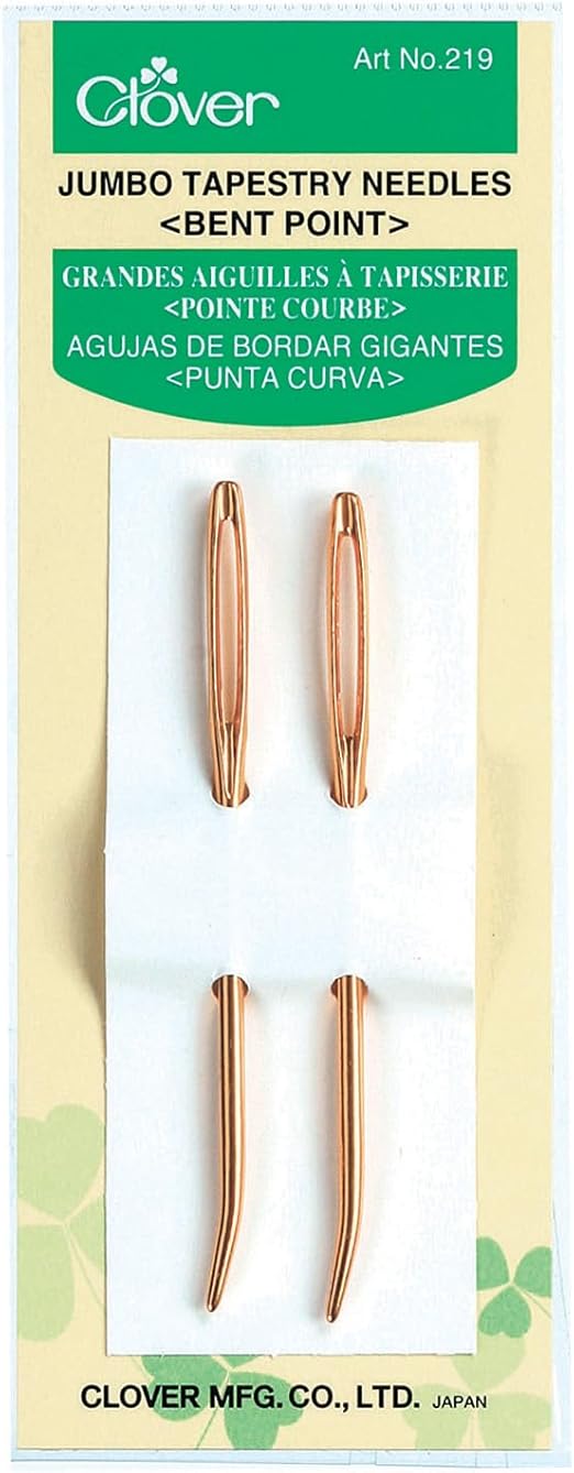 Clover Jumbo Tapestry Needles Bent Point 2 Pack