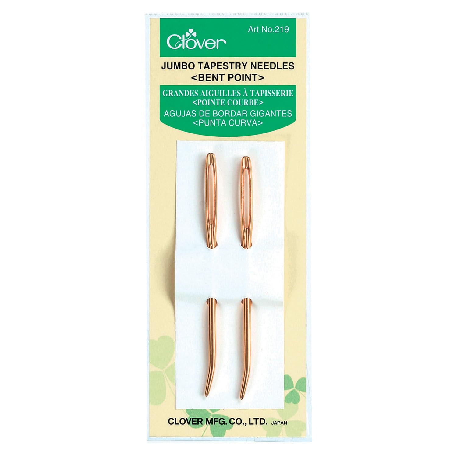 Clover Jumbo Tapestry Needles Bent Point 2 Pack