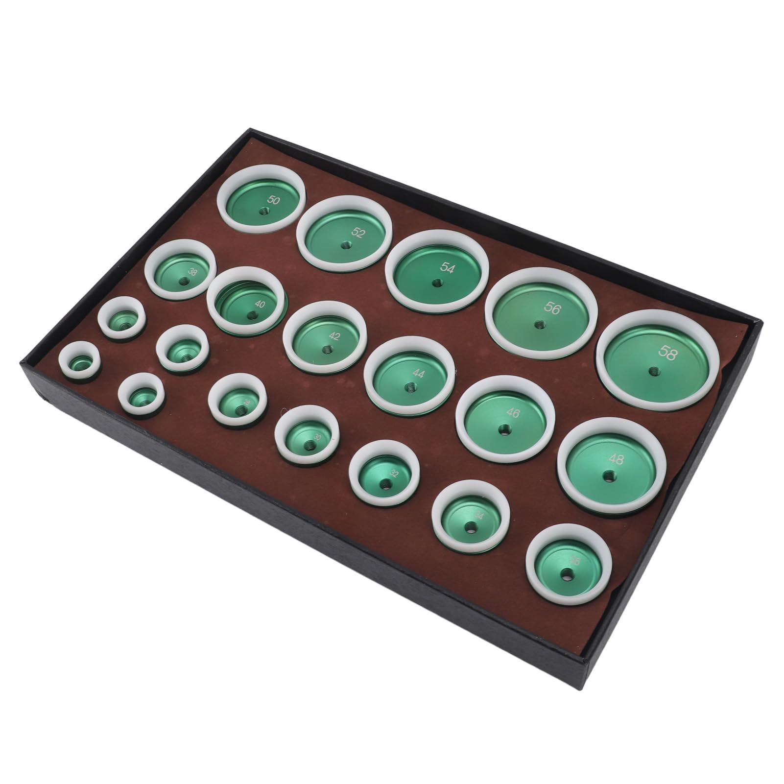 Naroote Kit de Troqueles de Prensa de Reloj Duradero de 20 Piezas para Reparación y Mantenimiento de Relojes Hecho de Metal y ABS 20-58mm