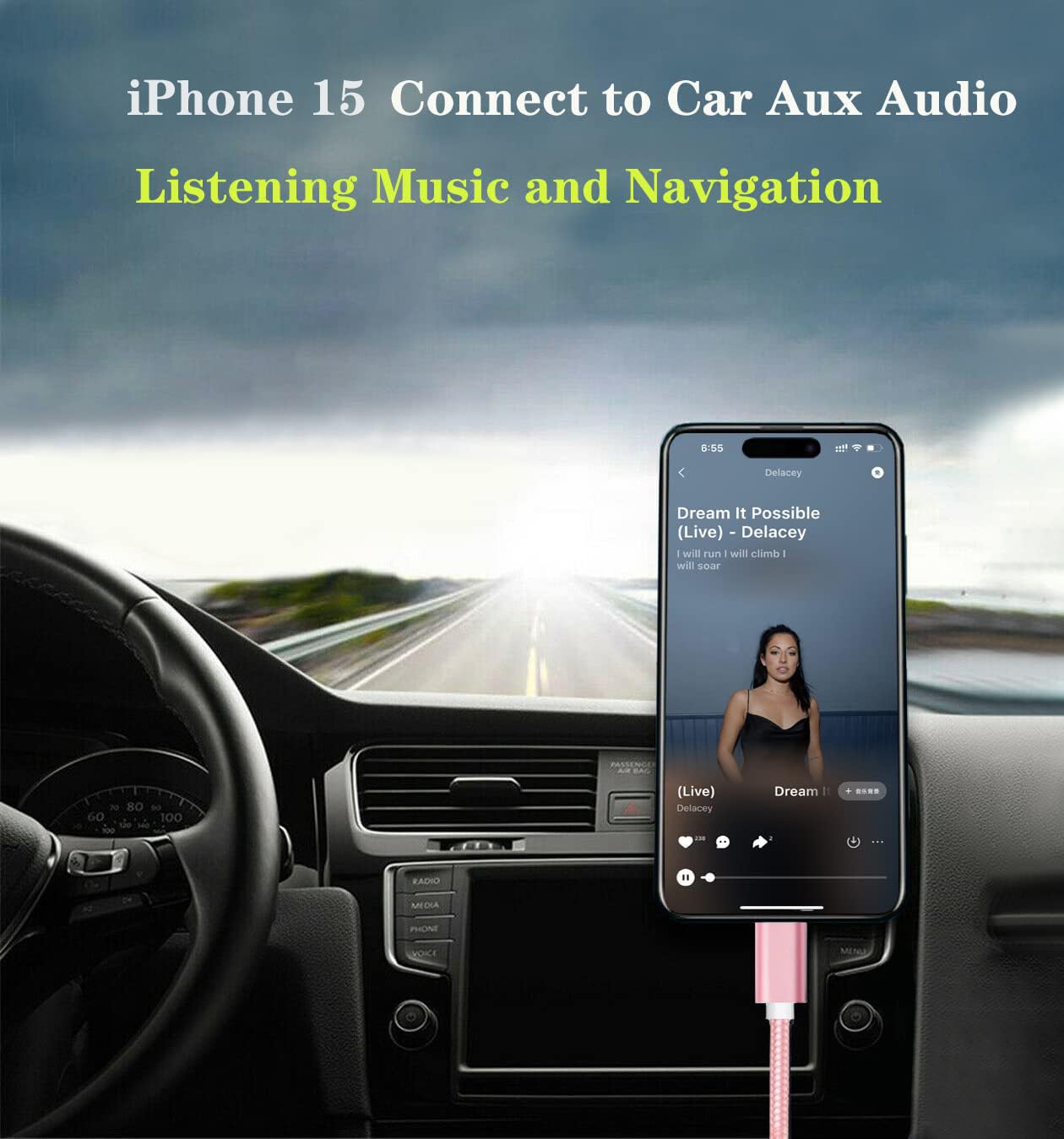 Cable auxiliar USB C a 3,5 mm compatible con iPhone 16/15 Series, iPad Pro, MacBook Air/Pro, Samsung Galaxy S24 S23 Ultra, Pixel 7 6 5 4 3 2 XL