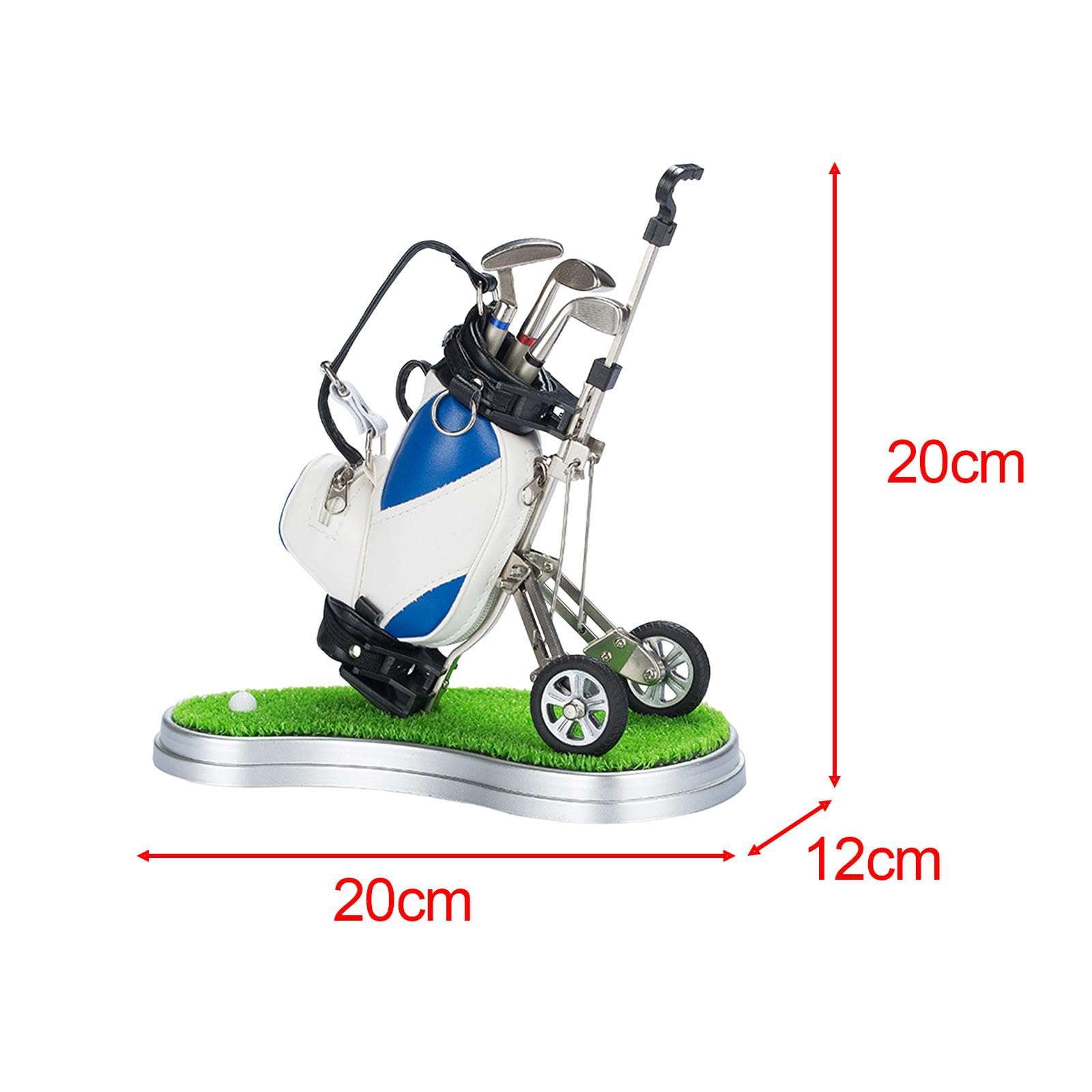 Porte-Stylo pour Mini-Sac de Golf avec Club Inclus. Finition Verte. Idéal pour Un Bureau Ou comme Cadeau de Club.