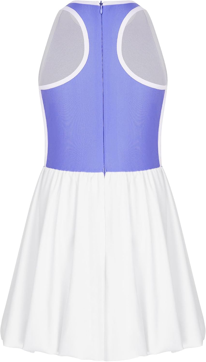 Girls Tennis Dress with Built in Shorts for Summer
