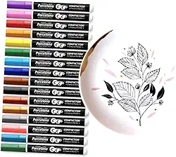 Kit Caneta Marcador Porcelana Compactor 16 Cores