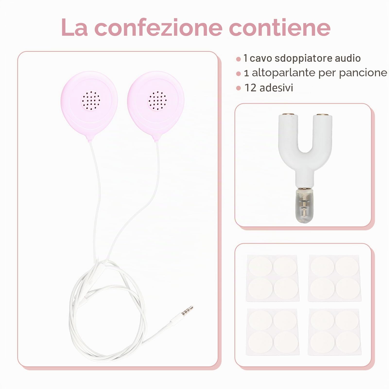 Cuffie per Gravidanza Pancia Bambini, Altoparlanti del Ventre Prenatale Professionale Cuffie per Pancione Leggero Lettore Musicale in Gravidanza Voci al Tuo Bambino nel Grembo Materno Auricolari per