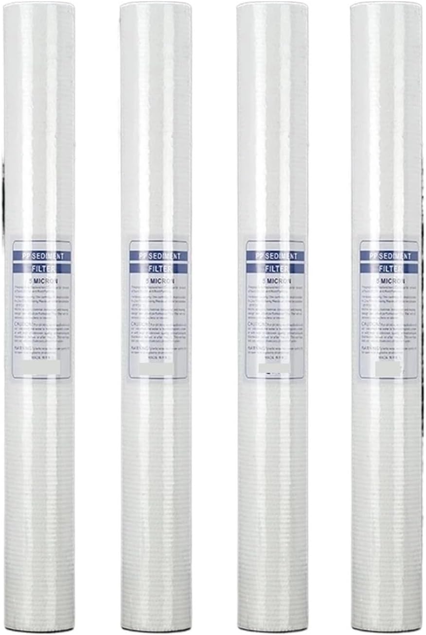 Water Purification Filter 20" Water Purifier 20 Inch 5 Micron Sediment Water Filter Cartridge Cotton Filter Water Filter 4pcs