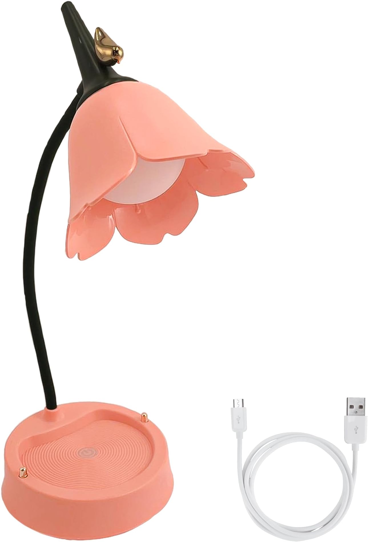 Primordial Hub 15'' Cherry Blossom Flower Lamp Rechargeable Wireless LED Desk Lamp with USB