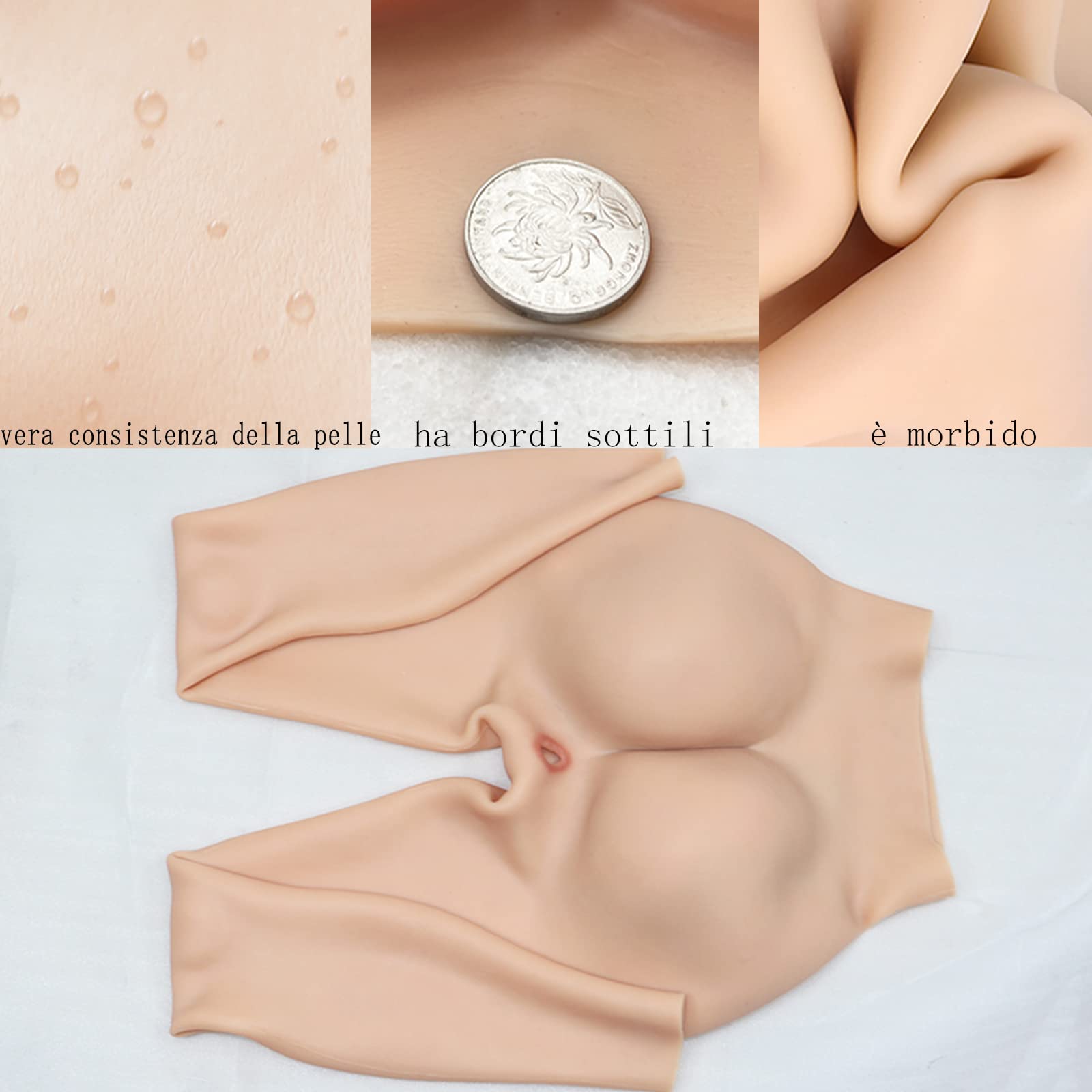 NP YUERUGOU Silicone Vagina Panty Realistico Sezione lunga 100 cm per Trans Donna Transgender Travestito Crossdressing Vagina Realistica