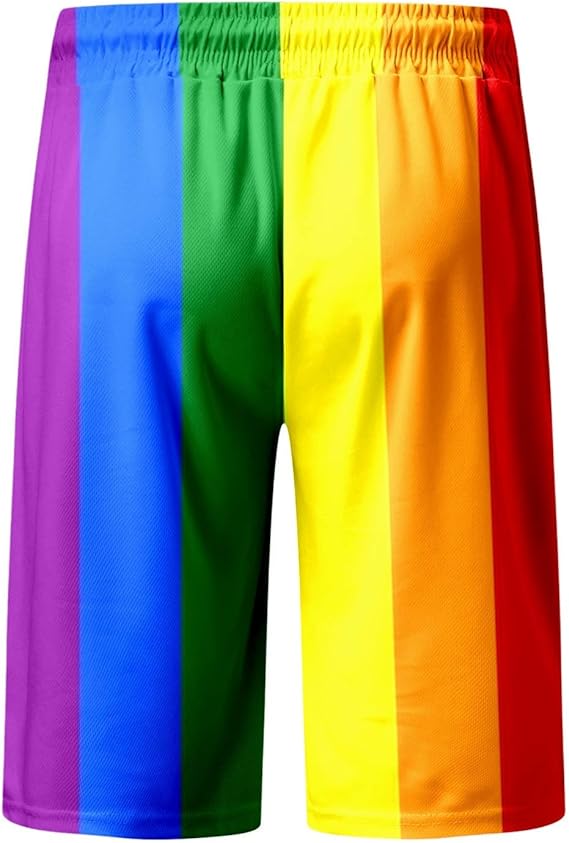 Regenbogen Badeshorts Herren - Bunte Schwimmhose Für Strand & Pool
