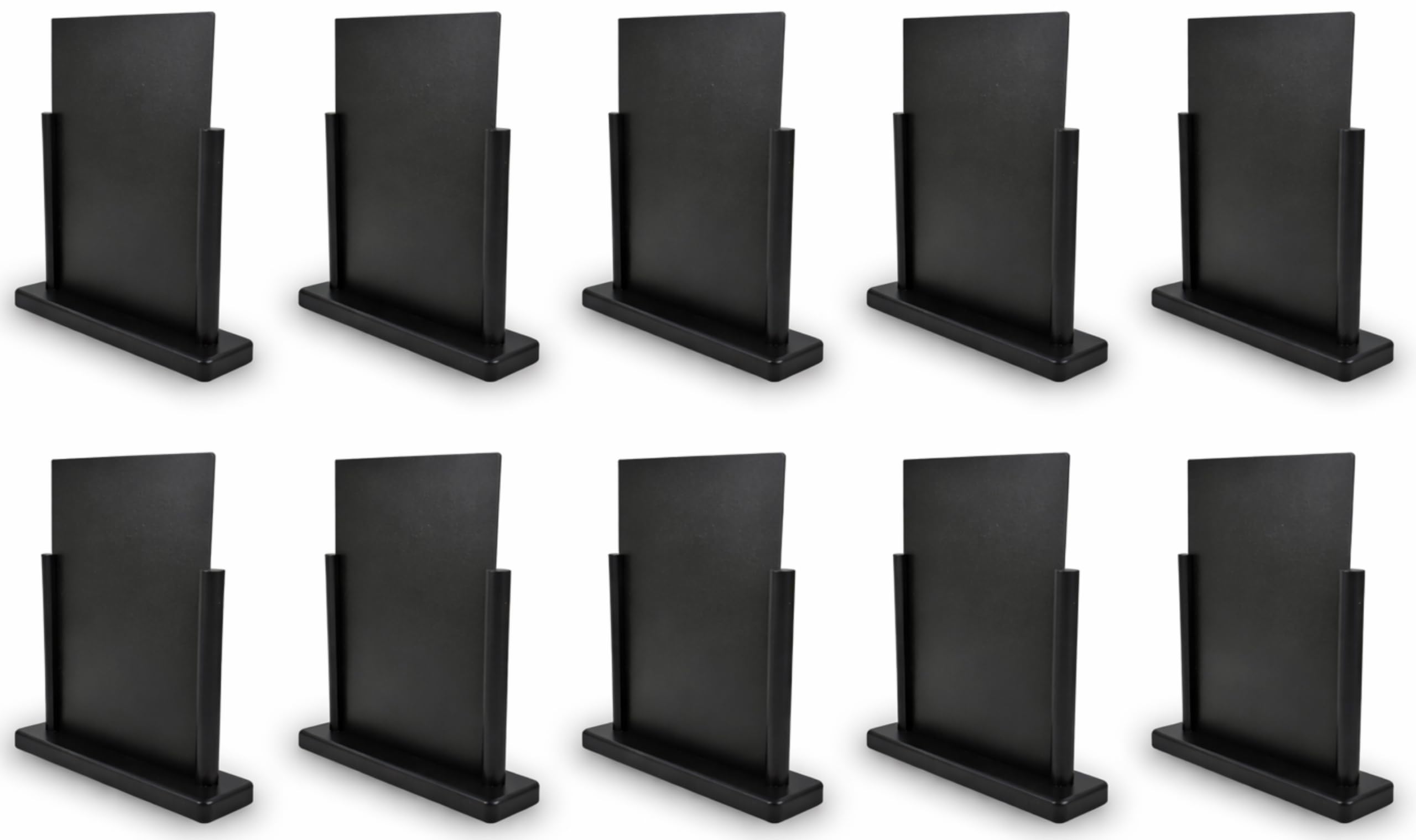 Deflecto Double-Sided Table Chalkboard Sign, Freestanding Mini Display for Cafés, Weddings, Parties, Menus, Event Labels, Tabletop Message Board - Single Pack, Small (17.5x15.5x5cm) Black