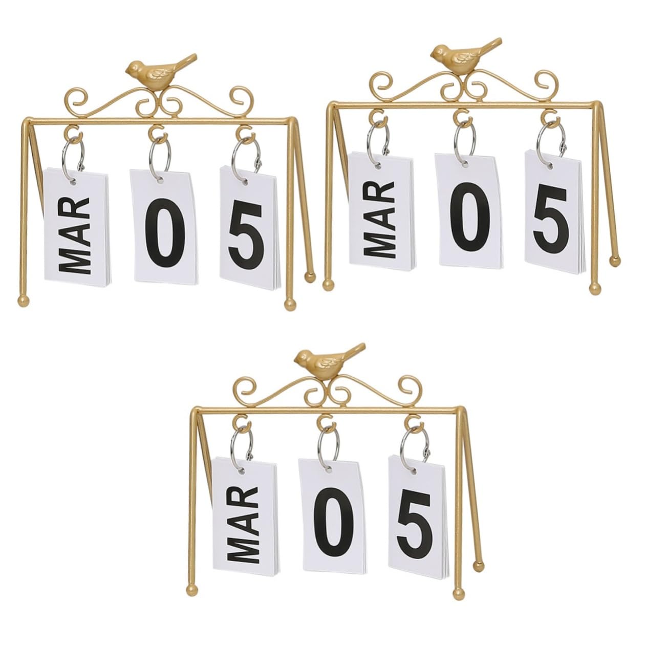 SEWACC 3 Piezas adorno de calendario decoración escritorio calendarios de mesa decoraciones para el hogar decoración de artículos para el hogar calendario perpetuo decoración del hogar