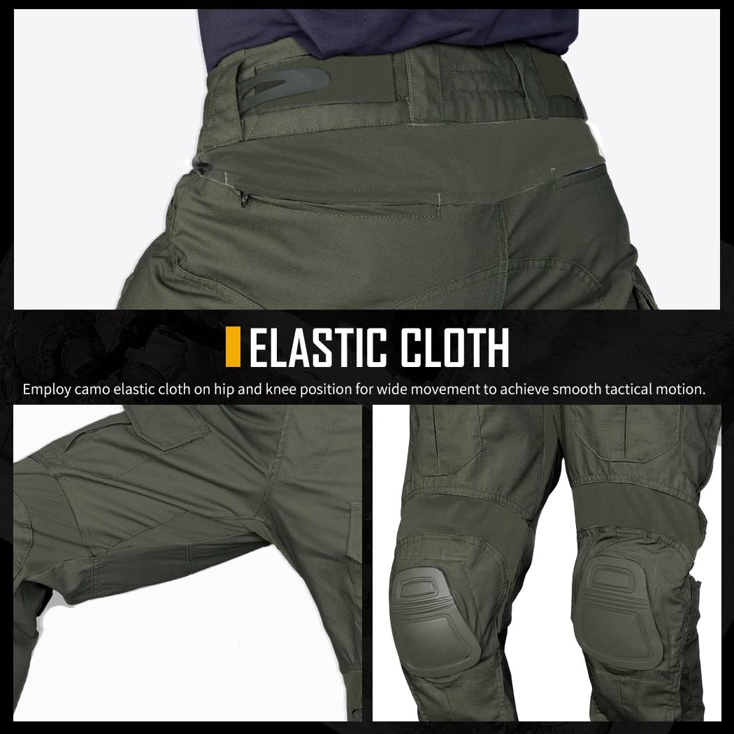 IDOGEAR G3 Pantaloni da Combattimento Pantaloni Tattici con Ginocchiere per Uomini Pantaloni Militari da Caccia All'aperto