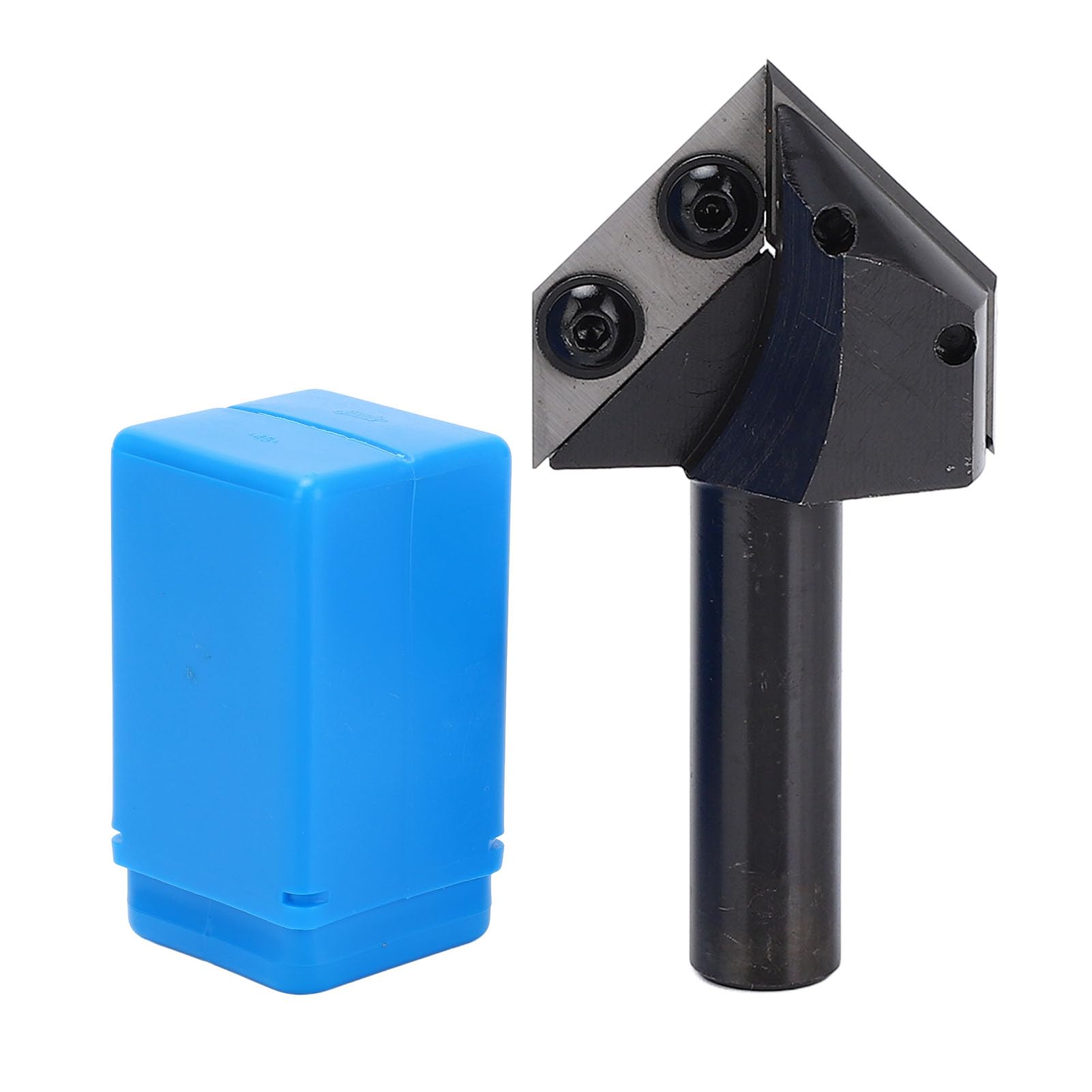 Fresa a intaglio a V con inserto in carburo di tungsteno a 90 e 120 gradi, fresa per router a gambo da 1/2 pollice per incisione e fresatura di scanalature nel legno, lunghezza