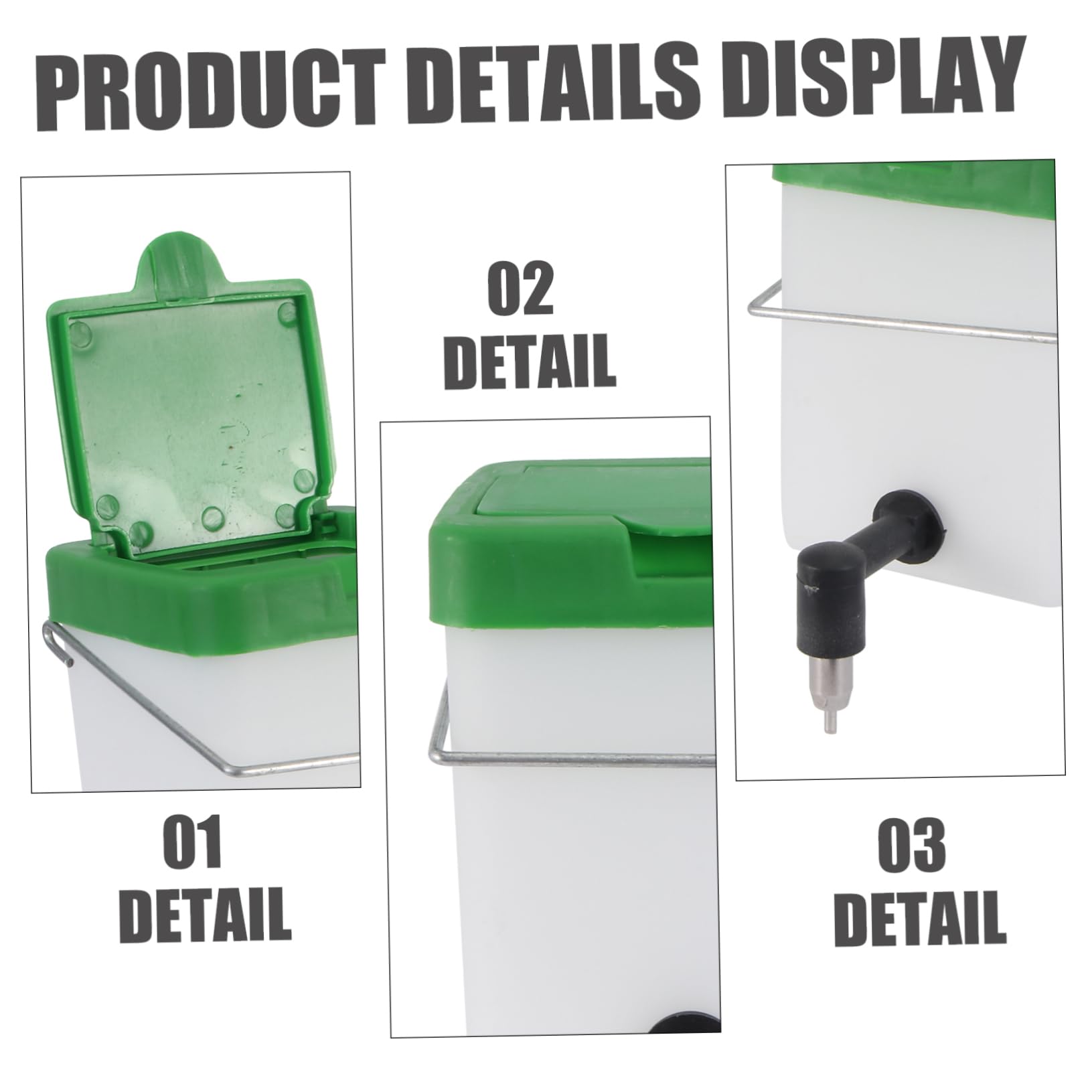 POPETPOP 1Pc Rabbit Water Fountain Automatic Drinking Bowl for Pets Leak Easy to Clean Material for Rabbit Cages and Convenient Water Supply White Random Color