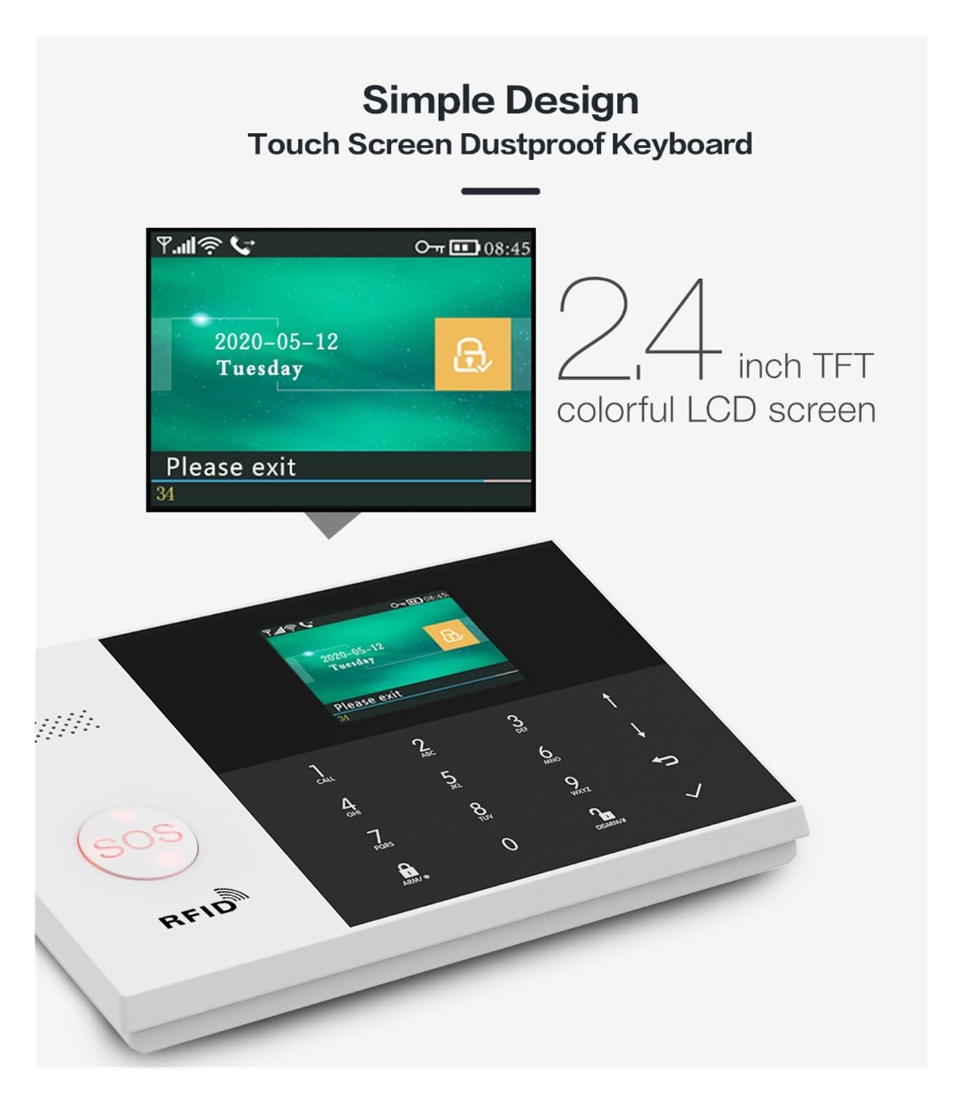 Sistemi Sicurezza Casa Di Allarme Sicurezza Con Sirena Wireless Solare RFID Home Antifurto Kit Casa Controllo APP Smart Life(C.)