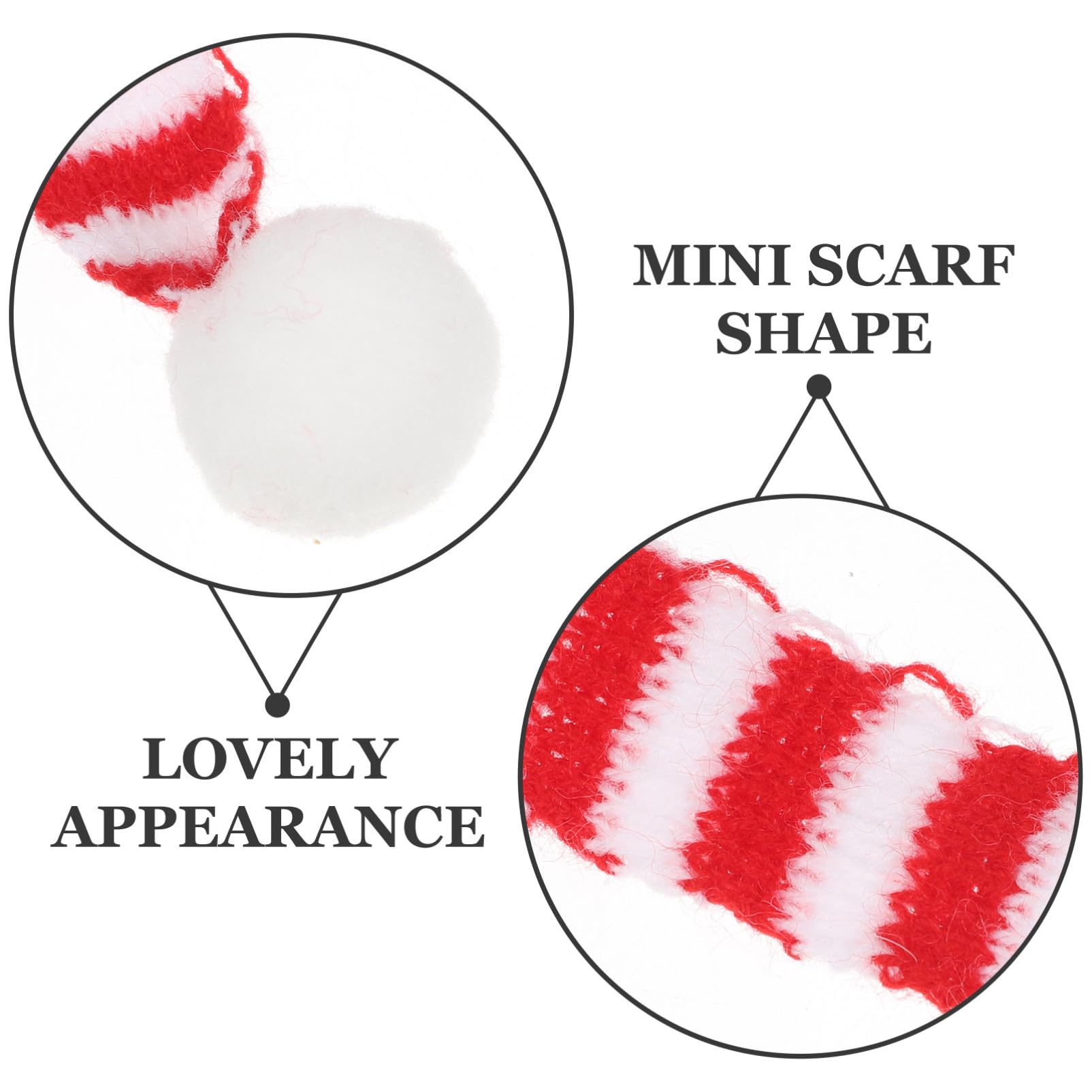 Ipetboom Mini Sciarpe Natalizie per Bottiglie Decorazioni Rosse e Strisce per Natale Accessori Festivi per Decorare La Casa e gli Ospiti