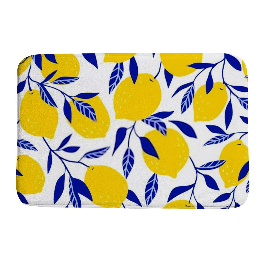 Tapis de bain jaune citron CHEHONG absorbant et moelleux 50x80cm