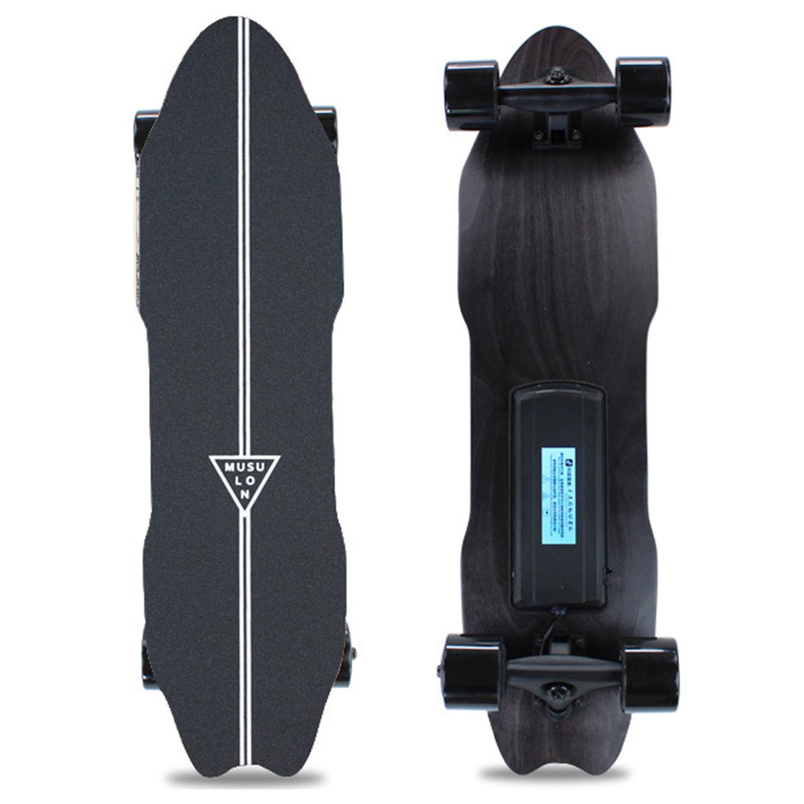 Elektrisches Skateboard mit Fernbedienung, wasserdichtes Longboard-Skateboard, 7-lagiges Ahornholz, 15 km Reichweite, 25 km/h Höchstgeschwindigkeit, Pendler-Longboard für Anfänger E