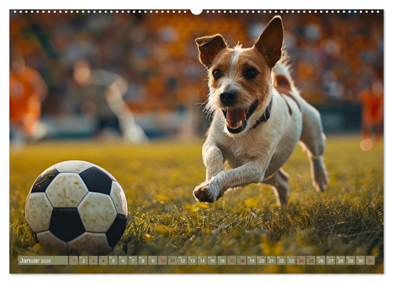 Tierische Balljunkies (hochwertiger Premium Wandkalender 2026 DIN A2 quer), Kunstdruck in Hochglanz: Ballsport und Tiere zusammen, das garantiert eine lustige Zeit