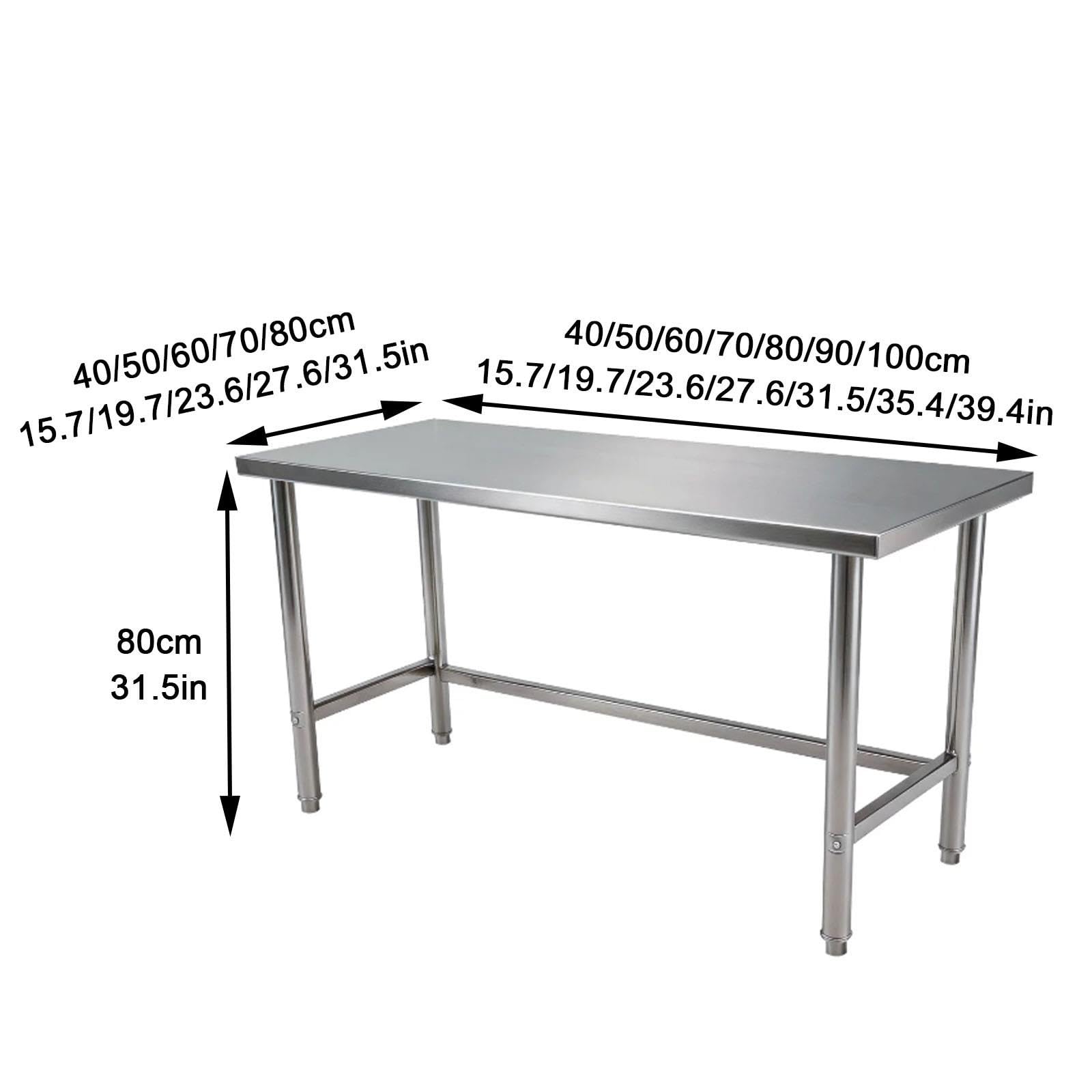 304 Stainless Steel Table, Prep Tables for Commercial Kitchen