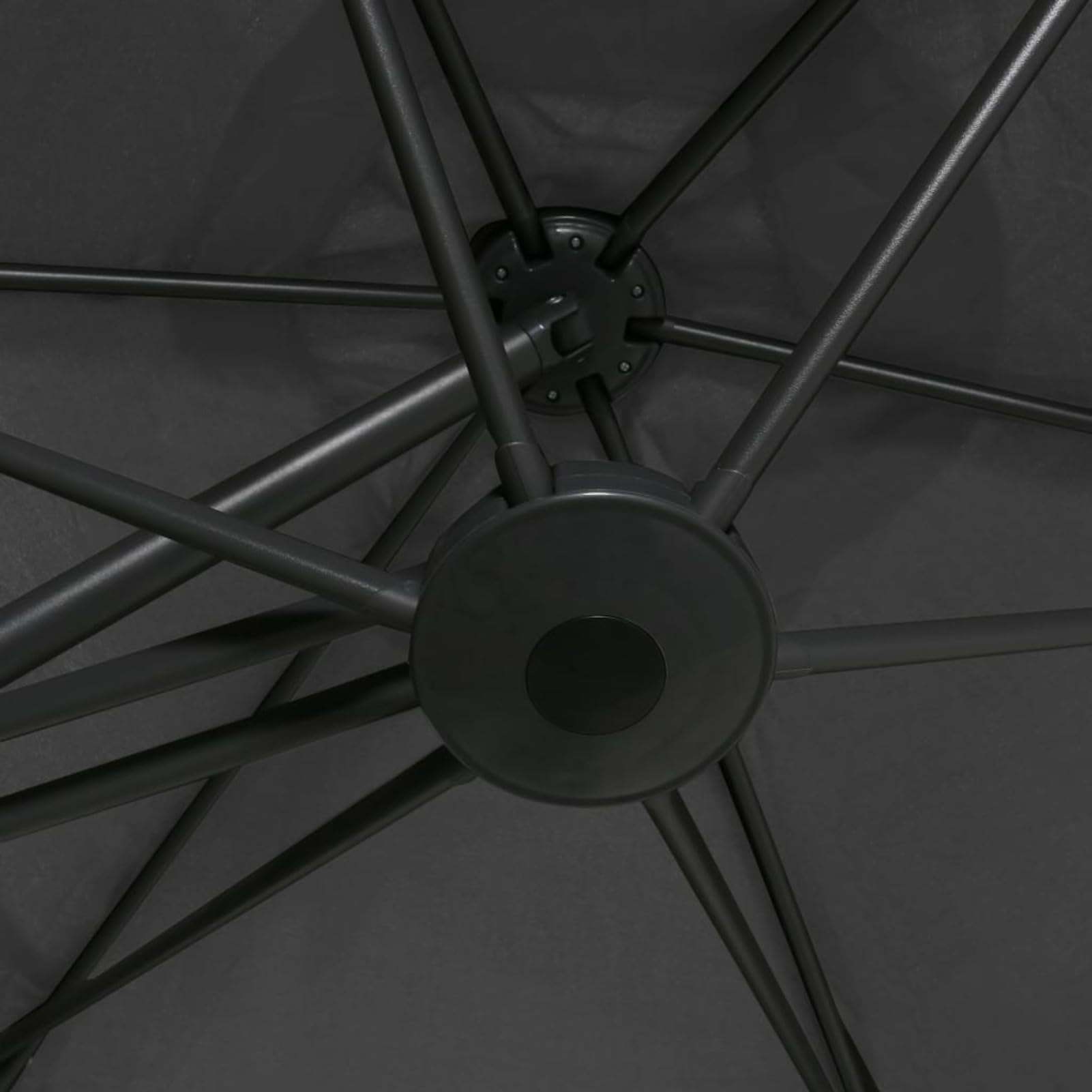 Homgoday Parasol, parasol zewnętrzny ze stalowym słupkiem 300 x 250 cm antracyt, parasole przeciwsłoneczne, parasole ogrodowe, parasole zewnętrzne, parasol plażowy, wiatroszczelny parasol na taras