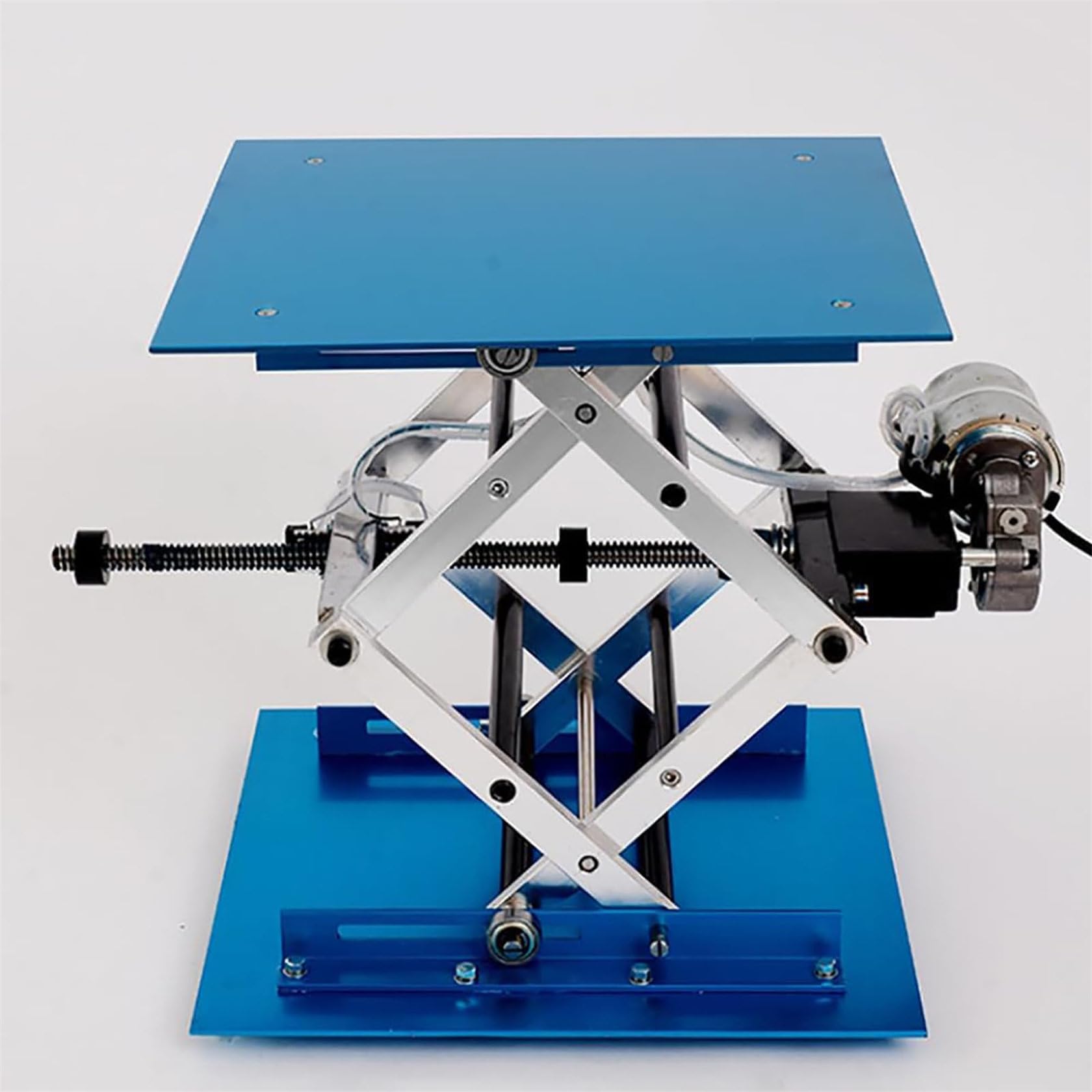Podnośnik nożycowy laboratoryjny, pionowa platforma z tlenku glinu z pilotem zdalnego sterowania, nośność 30 kg, zakres wysokości 90-365 mm, rozmiar 250 x 250 mm