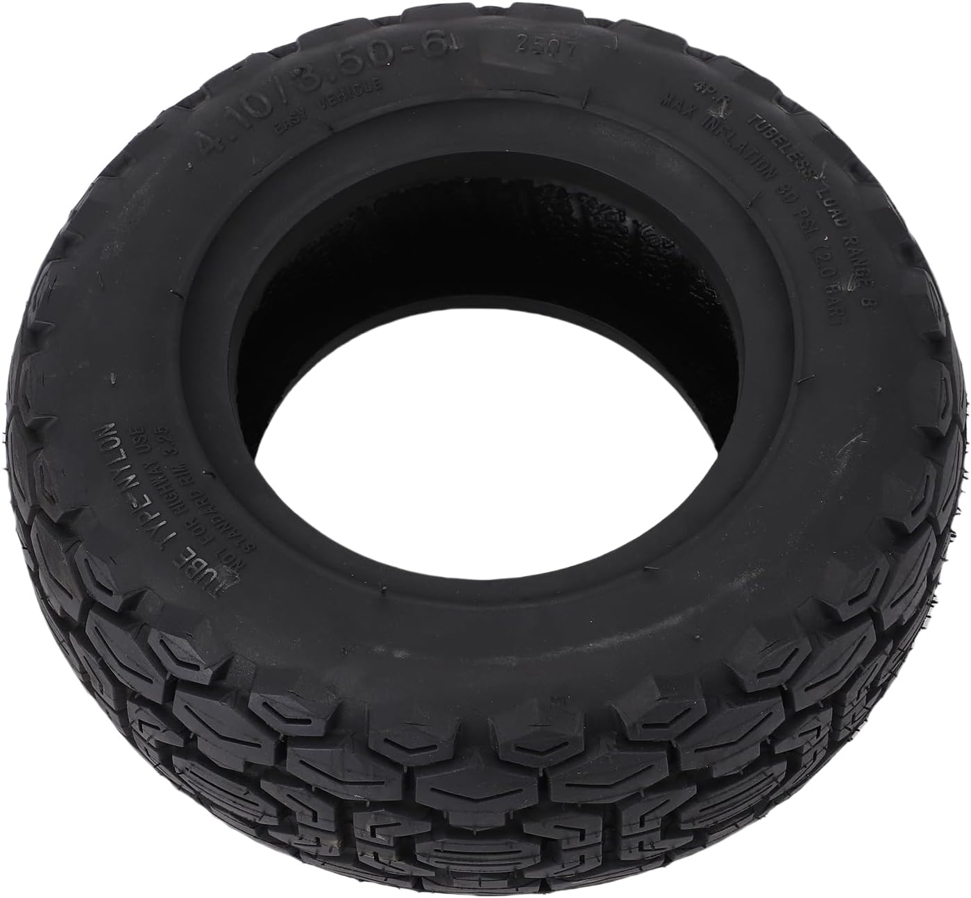 Sorandy 4.10/3.50-6 Tubeless Tire, Rubber Tubeless Tire, Innovative Tread Pattern with Durable Construction, Ideal for Go Kart, ATV, Quad, Mini Bike & Lawn Equipment Garden Rototiller