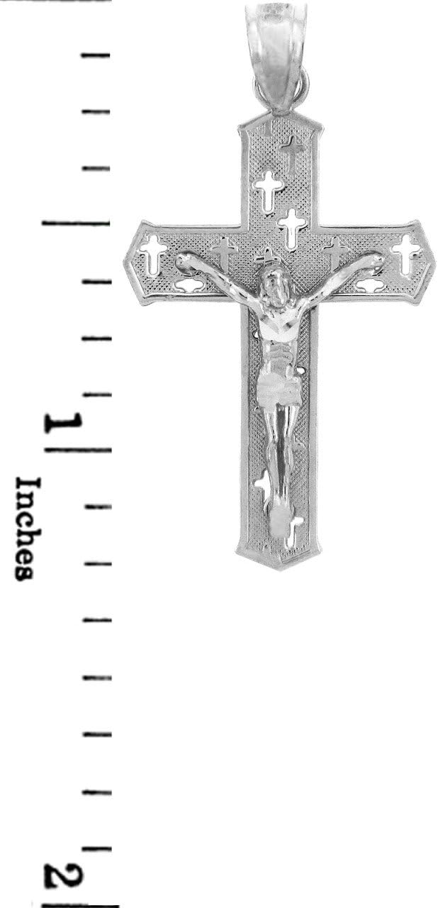 Claddagh Gold Religious Jewelry 925 Sterling Silver Crucifix Charm Pendant - Image 2