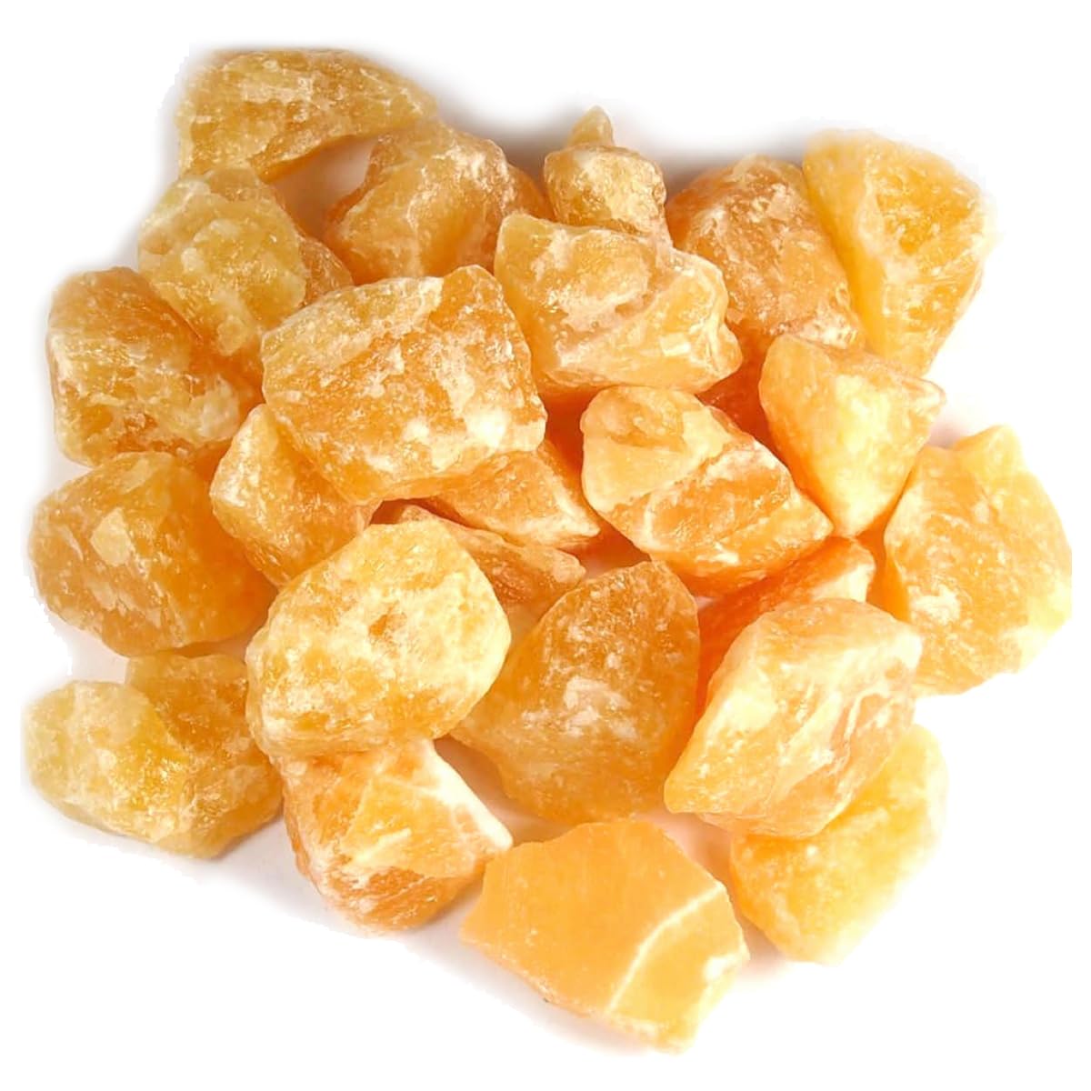 Orangencalcit Rohsteine Ø ca. 30 – 50 mm Edelsteine Heilsteine Wassersteine Glückssteine (Packung Nr. 4 mit 5 Kg)