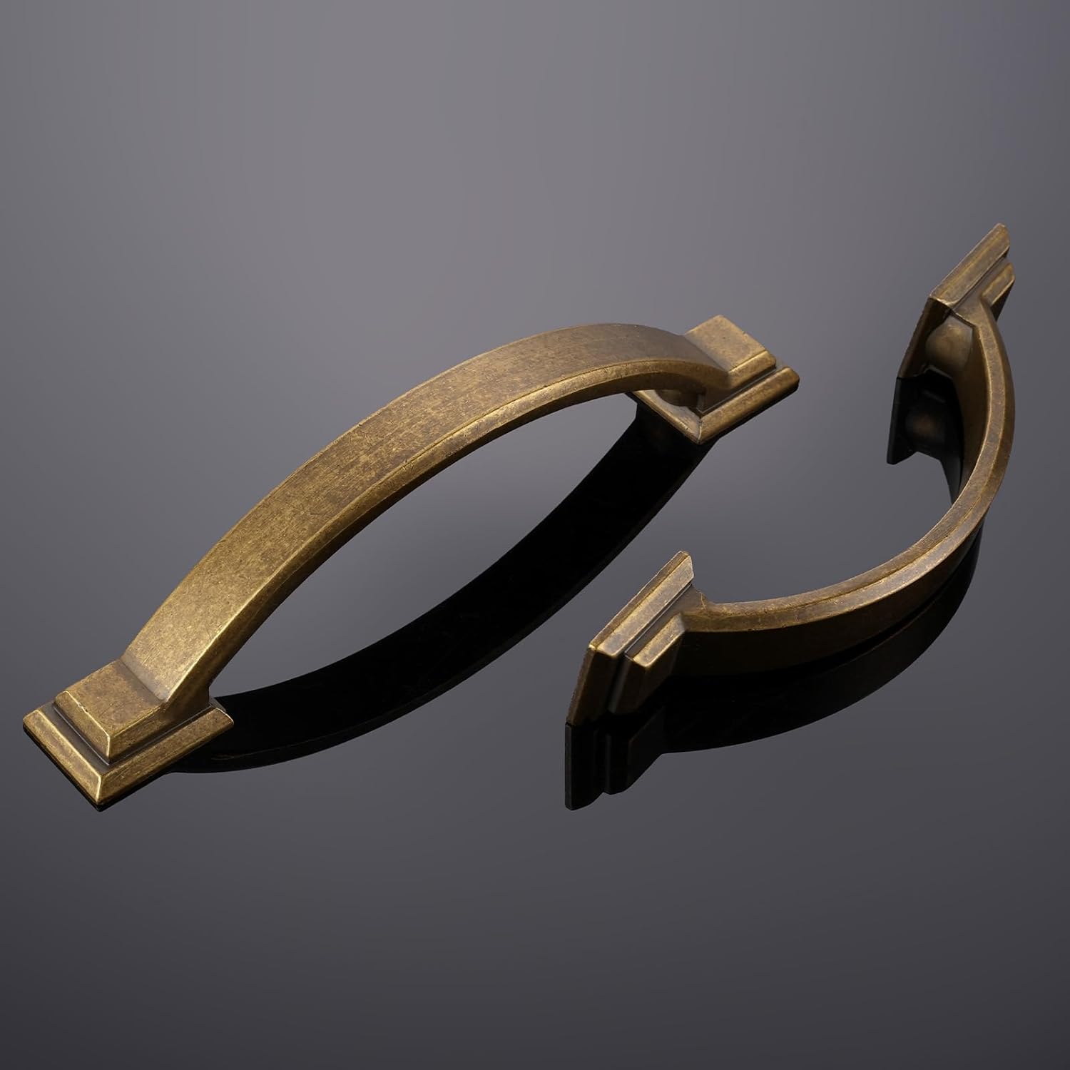 10 Pack 2.5 Inch Cabinet Pulls Antique Brass Kitchen Cabinet Handles Zinc Alloy Drawer Pulls Solid Cabinet Hardware