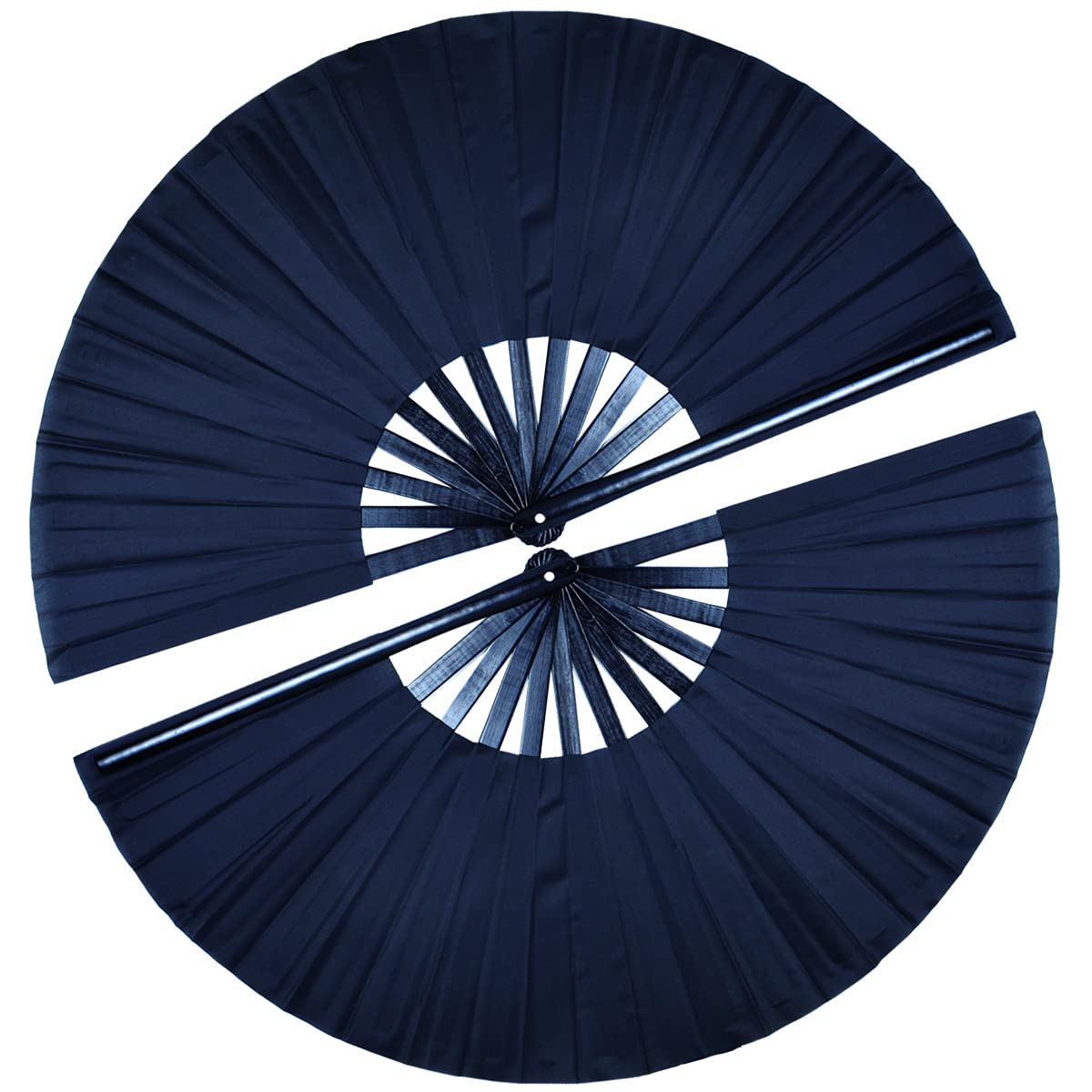 HONSHENFolding Hand Fan with Bamboo for Women Men, Chinese Japanese Bamboo Fan Hand Fan for Festival, Dance, Gift, Performance, Decorations (Bamboo Fan Black 2p)