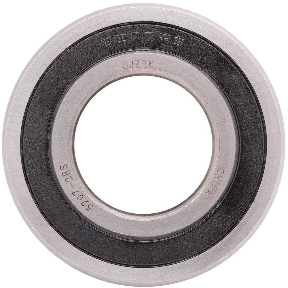 [2-Pack] 5207-2RS - Angular Contact Ball Bearing 35 mm x 72 mm x 27 mm (ID x OD x Width) Double Rubber Seal