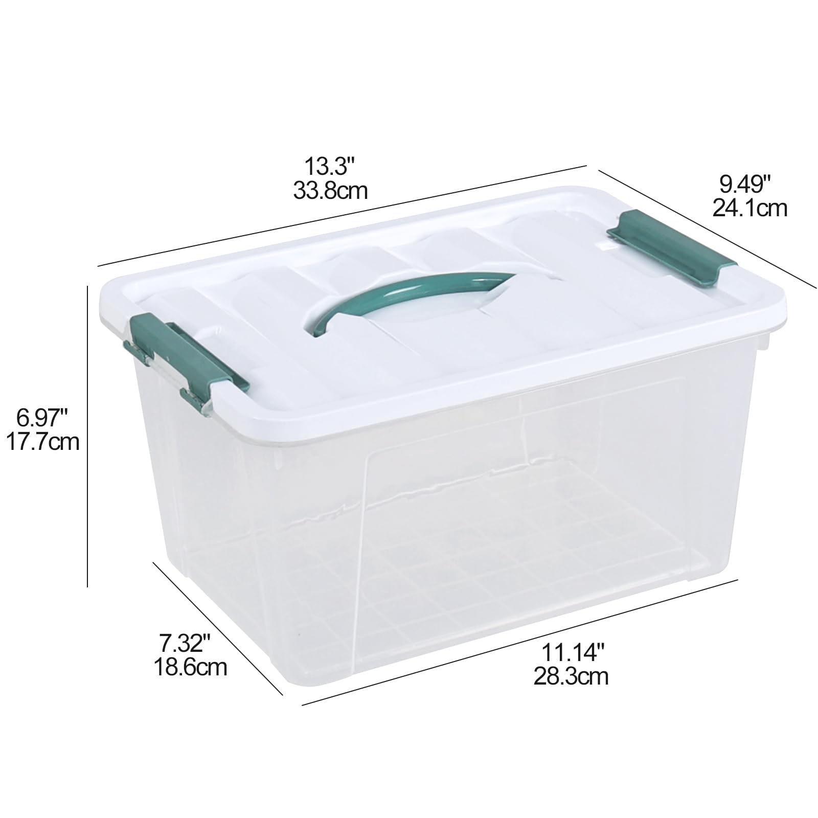 Gloreen Boîtes de Rangement en Plastique avec Couvercle, 10 L, Lot de 4