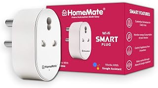 HomeMate WiFi Smart Plug Socket 16A (Pack of 1), With Energy Monitoring, Works with Amazon Alexa, Google Assistant and Sir... Price In India