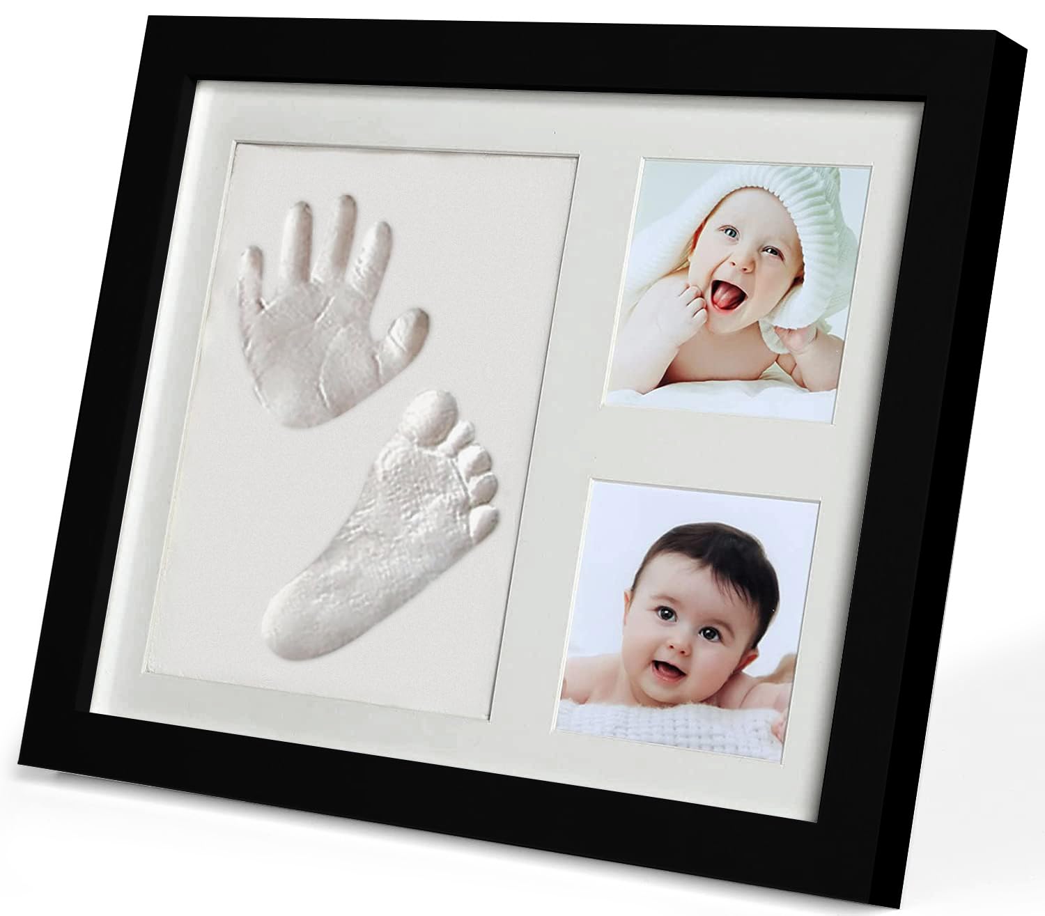 PewinGo Cornice Impronta Mani E Piedi Neonati Argilla, Cornice Impronte