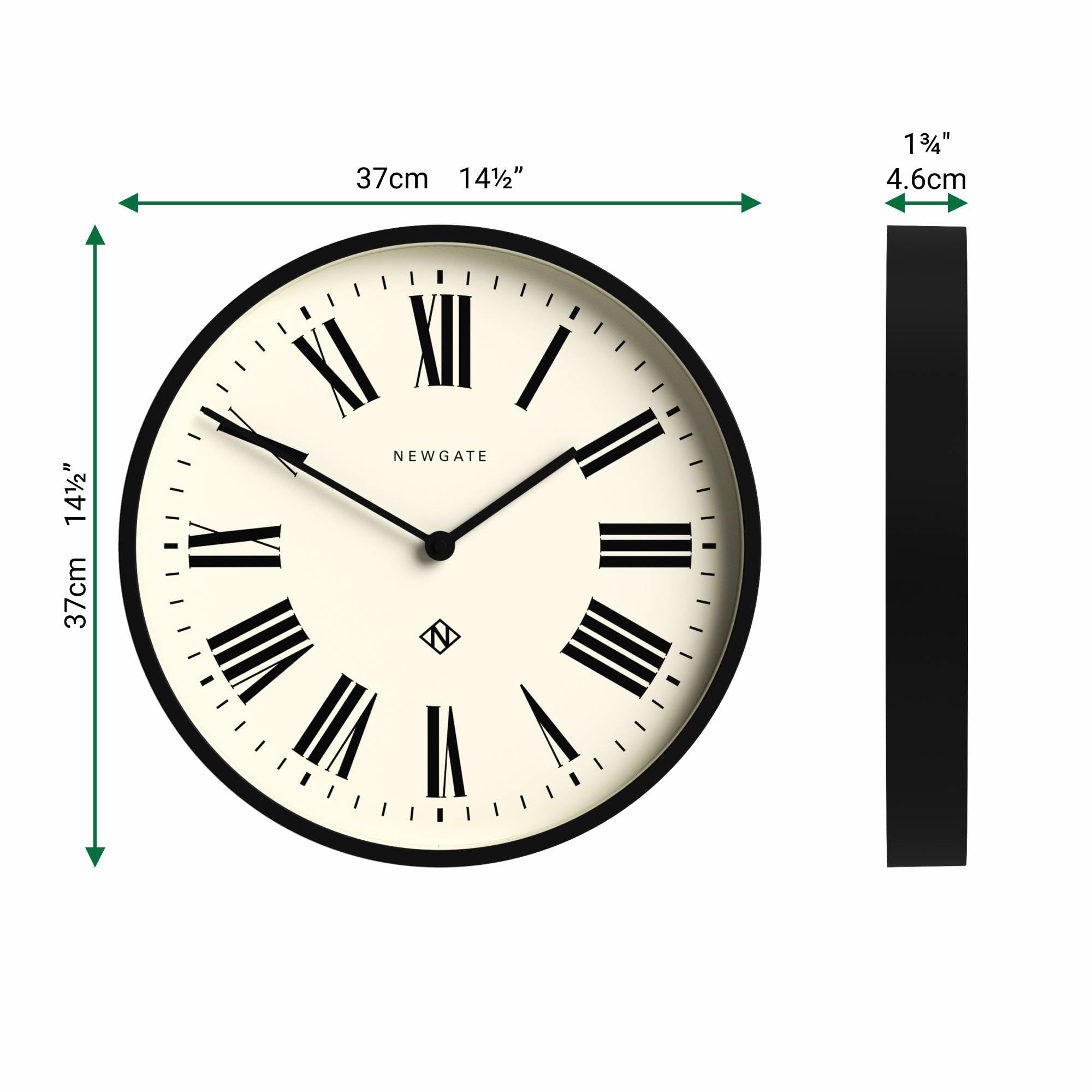 Amazon.com: NEWGATE® Number Three Italian Wall Clock | Modern