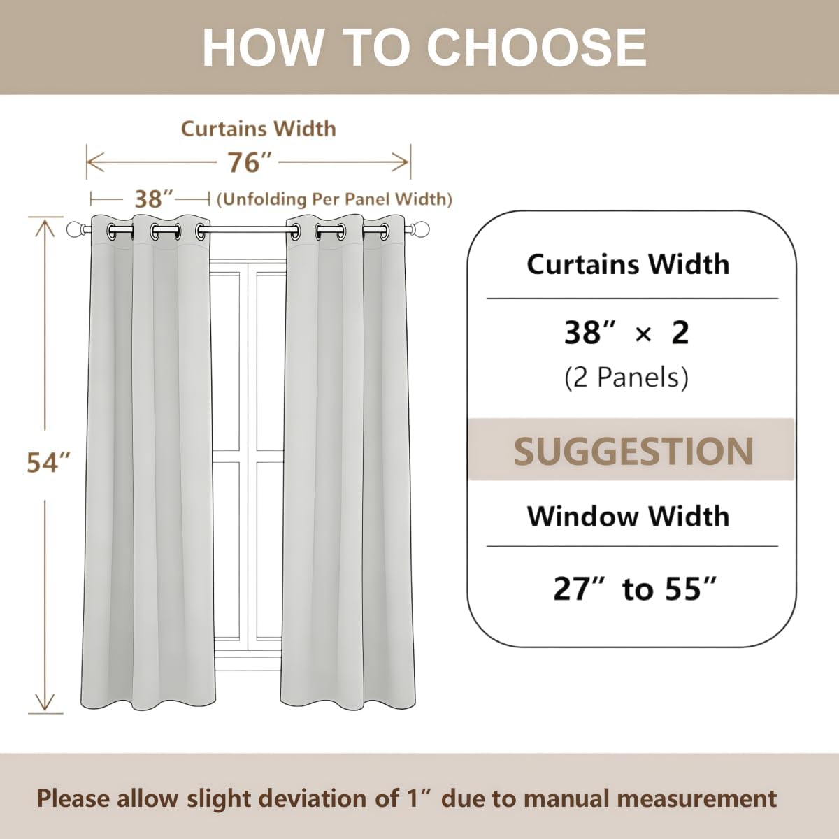 Erosebridal Smoky Mountain 50% Blackout Curtains 38" Wx54 L,Nature Forest Green Curtains Drapes Rustic Woodland Botanical Pine Tree Window Curtains for Bedroom Natural Jungle Plants Curtains 2 Panels