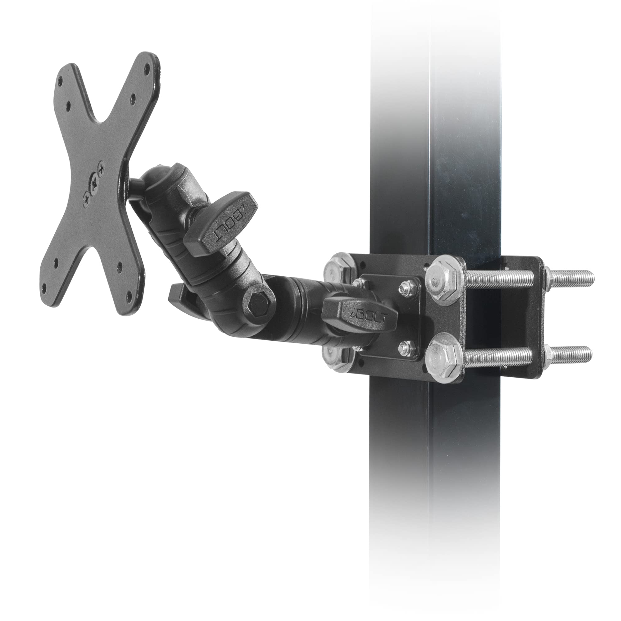 iBOLT VESA 75x75 mm/ 100x100 mm IncrediBOLT Monitor Pillar Bracket Mount for Warehouse Vehicles, Inventory Management, and Material Handling