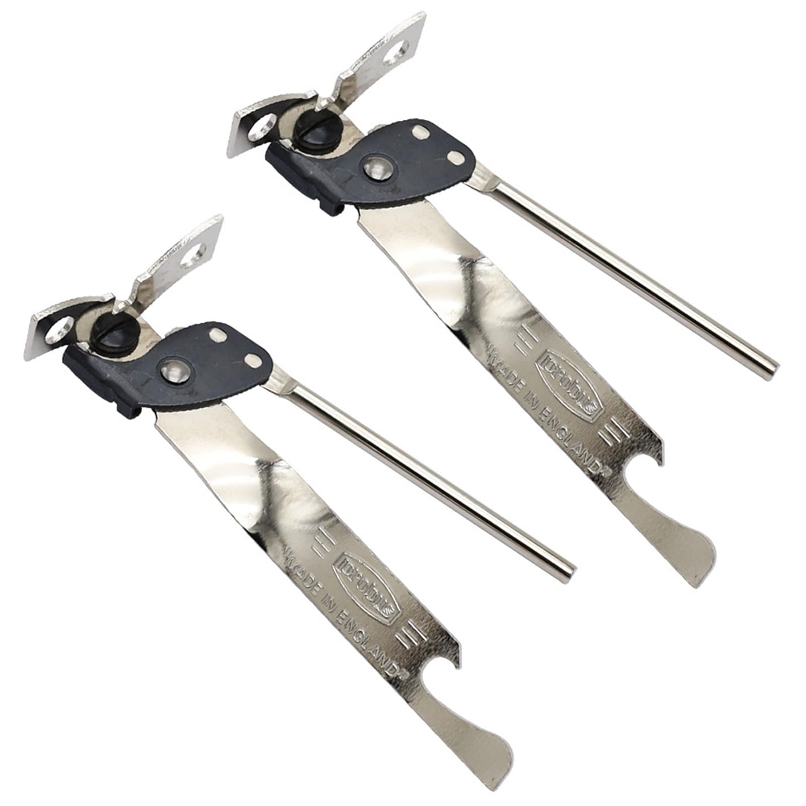2 PCS Tin Opener, Stainless Steel Butterfly Can Opener Manual Easy Turn Handle Durable Grip Tin Opener for Kitchen Daily Use Camping Travel Food Can Opening Tool