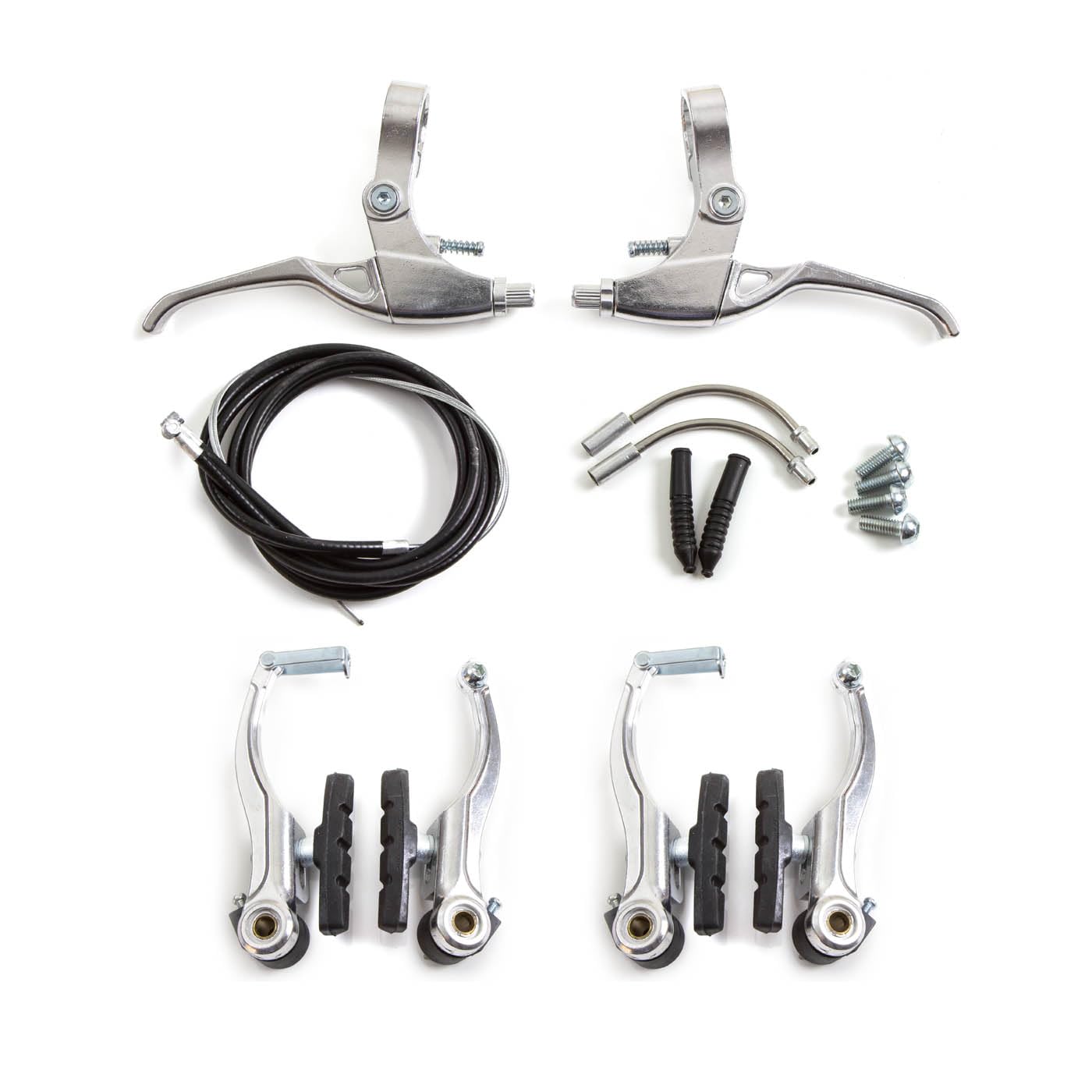 Clarks Cycle Systems CLK-115-27 V-Brake Set Including Alloy Levers, Silver, Pair