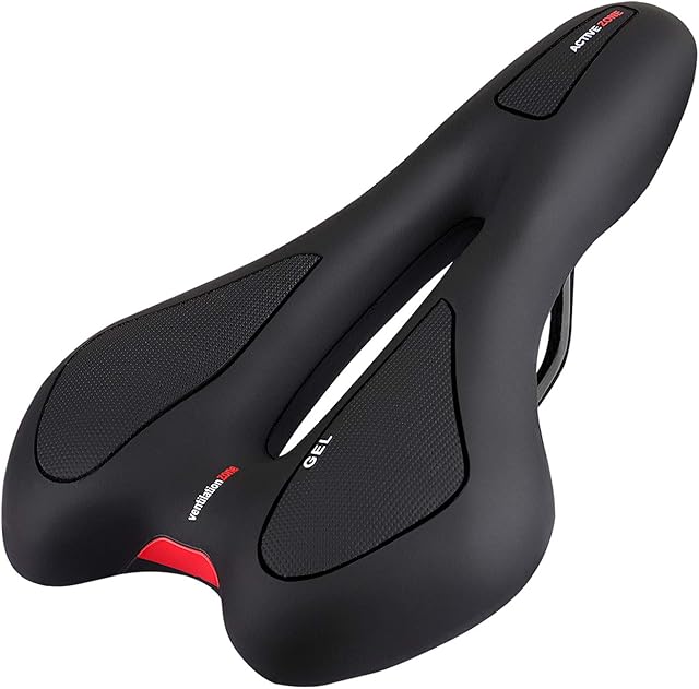 Aishces Bike Seat, Bike Saddle Professional Mountain Bike Gel Bicycle, Comfortable and Breathable, Suitable for MTB Bike, Folding Bike,Road Bike Saddle