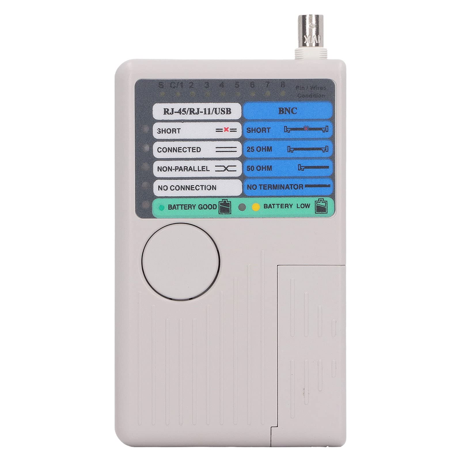 Natudeco 4 in 1 Remote Cable Tester Network Telephone BNC USB Quick Response Detachable Module RJ11 RJ45 Coaxial Cable Meter Up to 90m