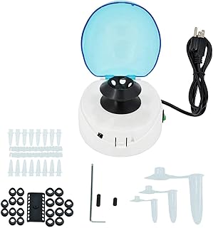Mini Lab Centrifuges Machine, 4000rpm Mini Portable Desktop Centrifuge Laboratory, 2 Rotors for 2ml/1.5ml/0.5ml/0.2ml Centrifuge Tubes - 110v