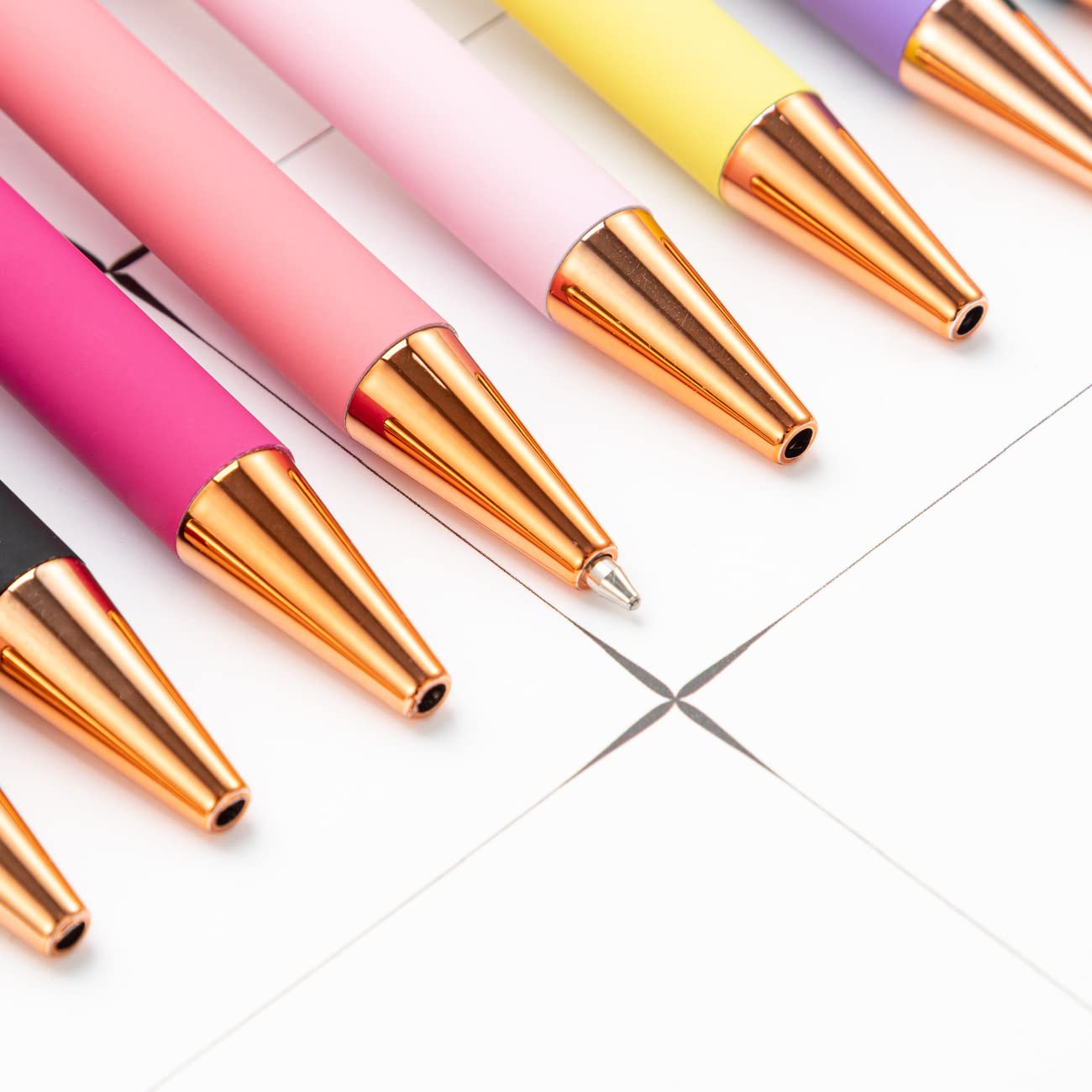 10 Stylos Multicolores Rétractables GERUI - 10 Couleurs, Mine 0.5mm - Bureau, école, Cadeau - Lot économique