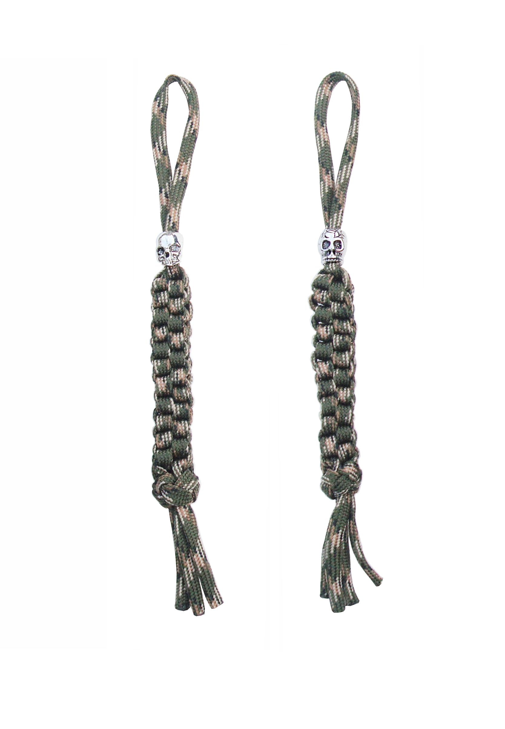 SICODA Paracord Braided Knife Lanyards with Beads,EDC Tactical Lanyard for Knife,Replacement Line for Outdoor Survival, Camping, Emergency,Pack 2 pcs