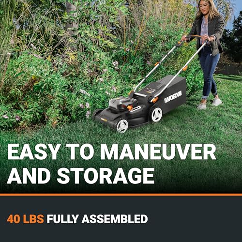 Worx Cordless Lawn Mower, 40V 17" 2-in-1 Grass Mower for 1/4 Acre, WG745 - image 6